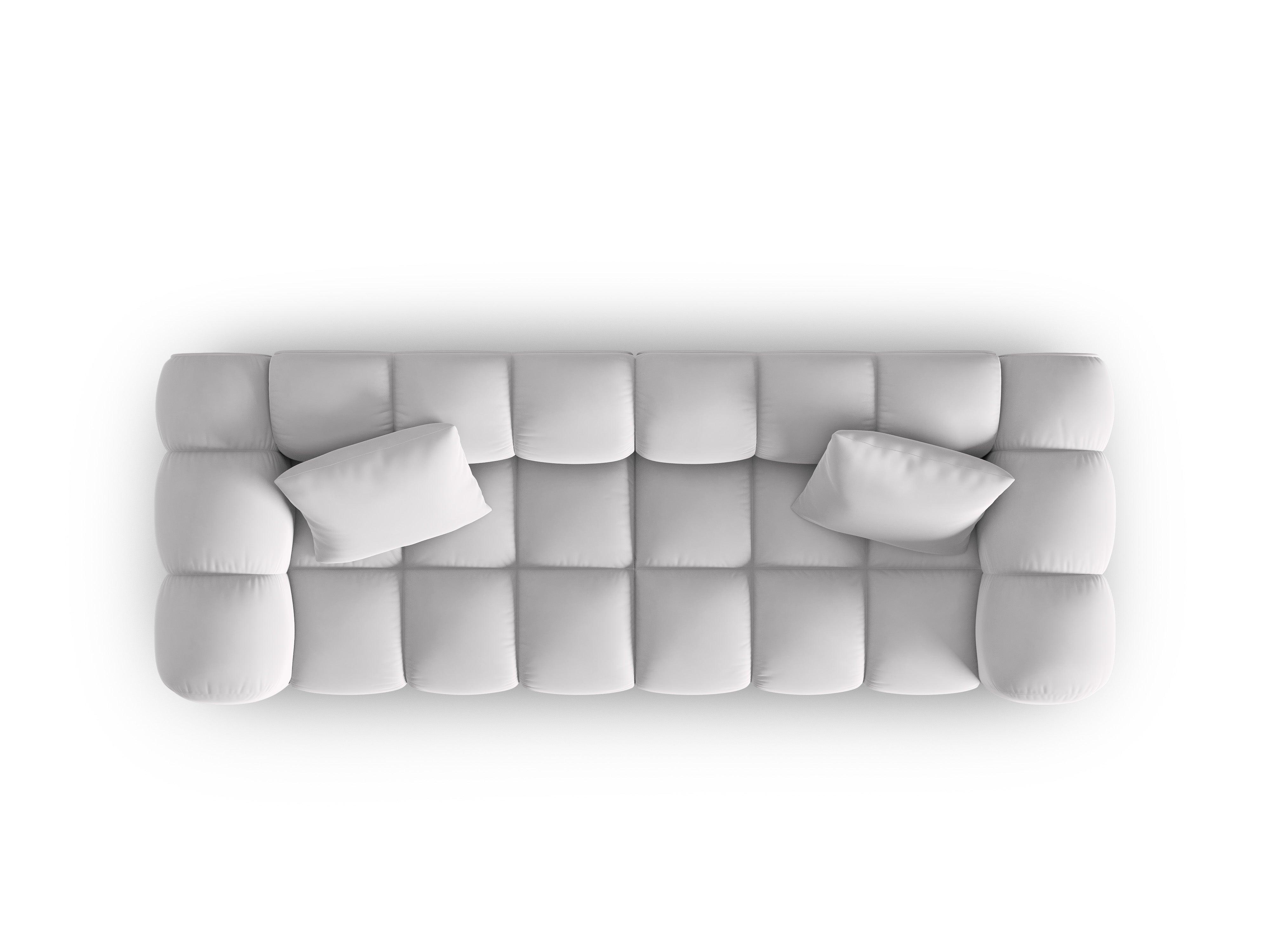 Sofa aksamitna 3-osobowa HALLEY srebrny Windsor & Co Eye on Design