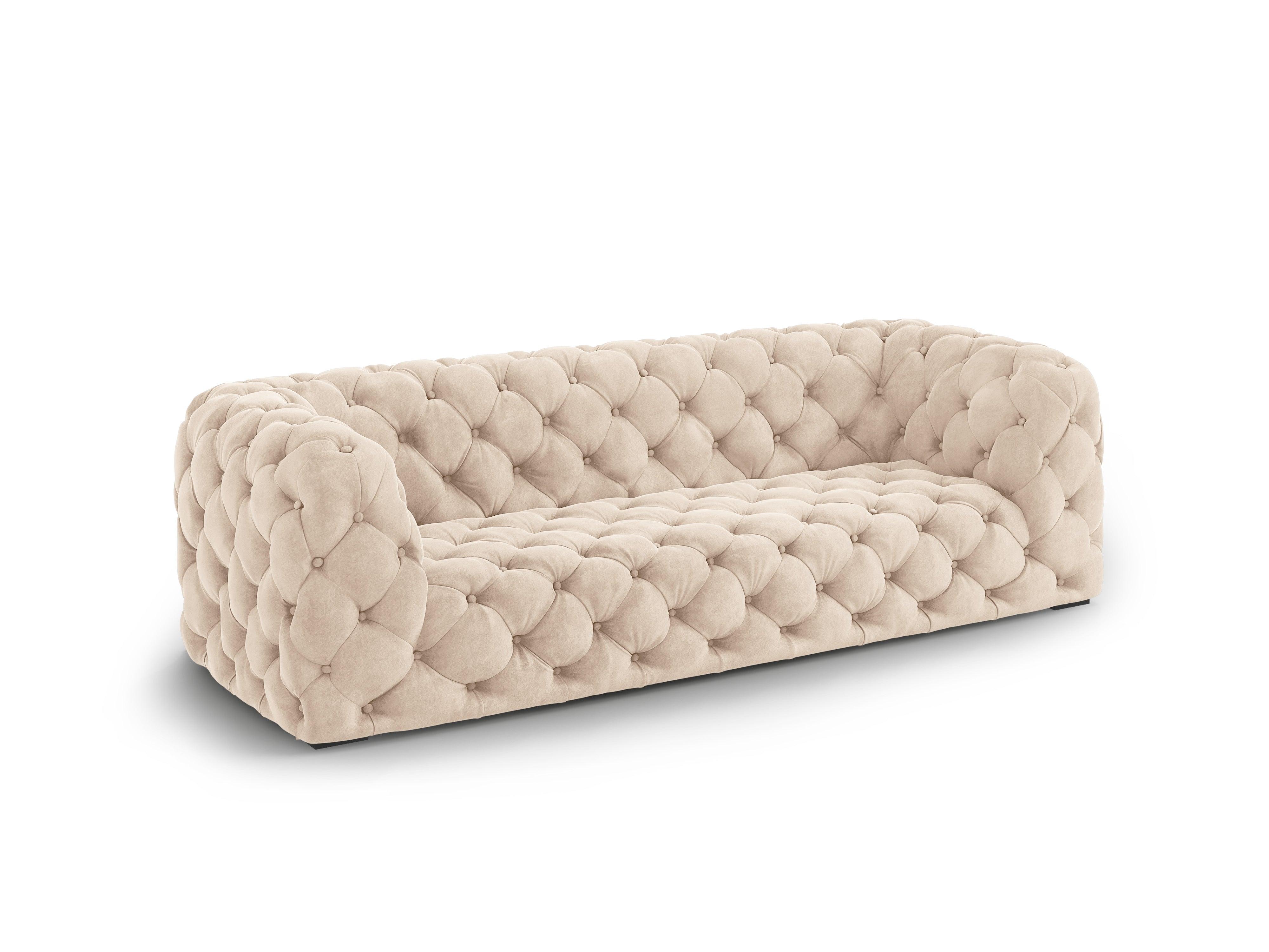 Sofa aksamitna 3-osobowa LOGE beżowy Windsor & Co Eye on Design