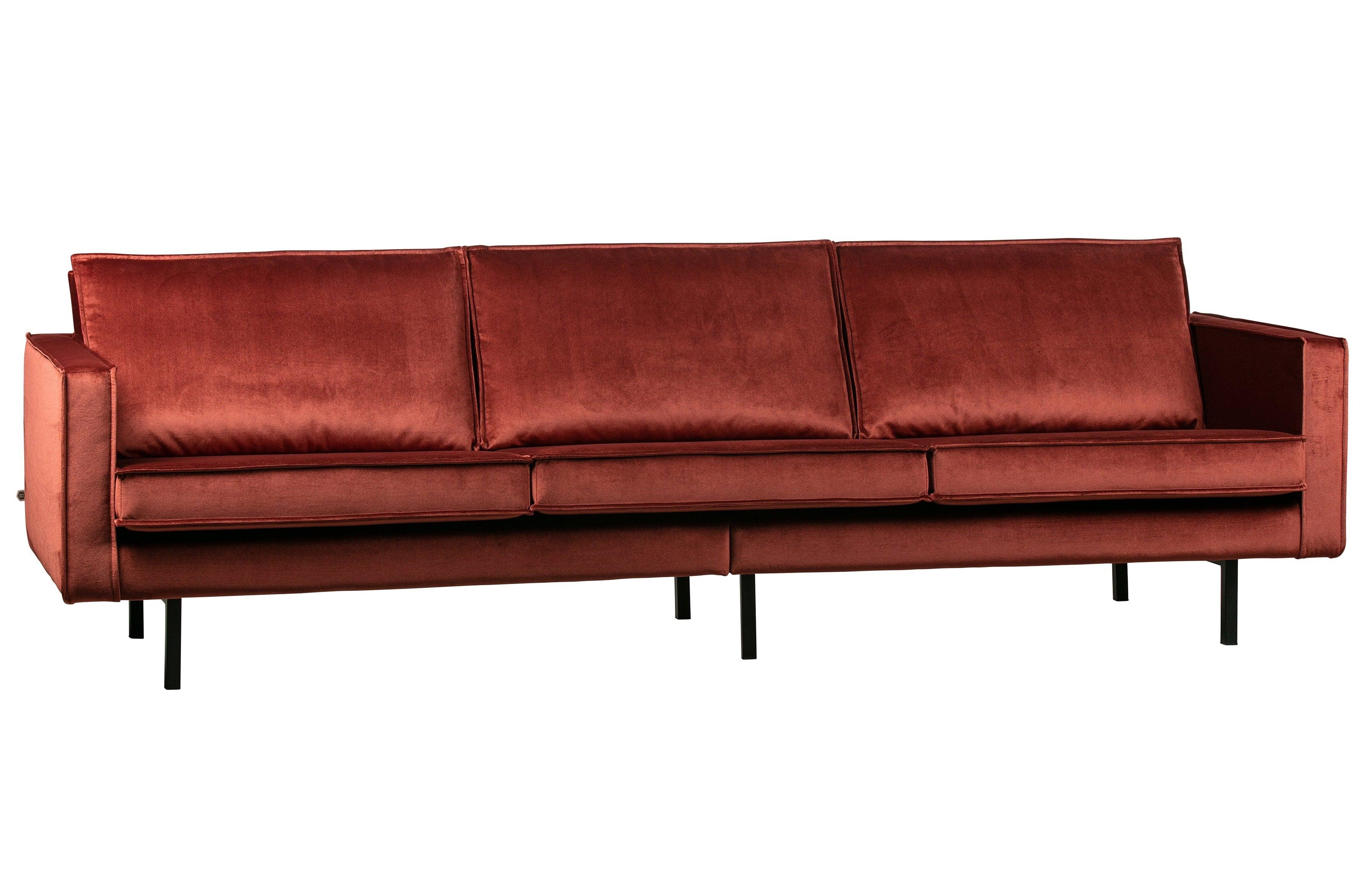 Sofa aksamitna 3-osobowa RODEO kasztanowy Be Pure Eye on Design
