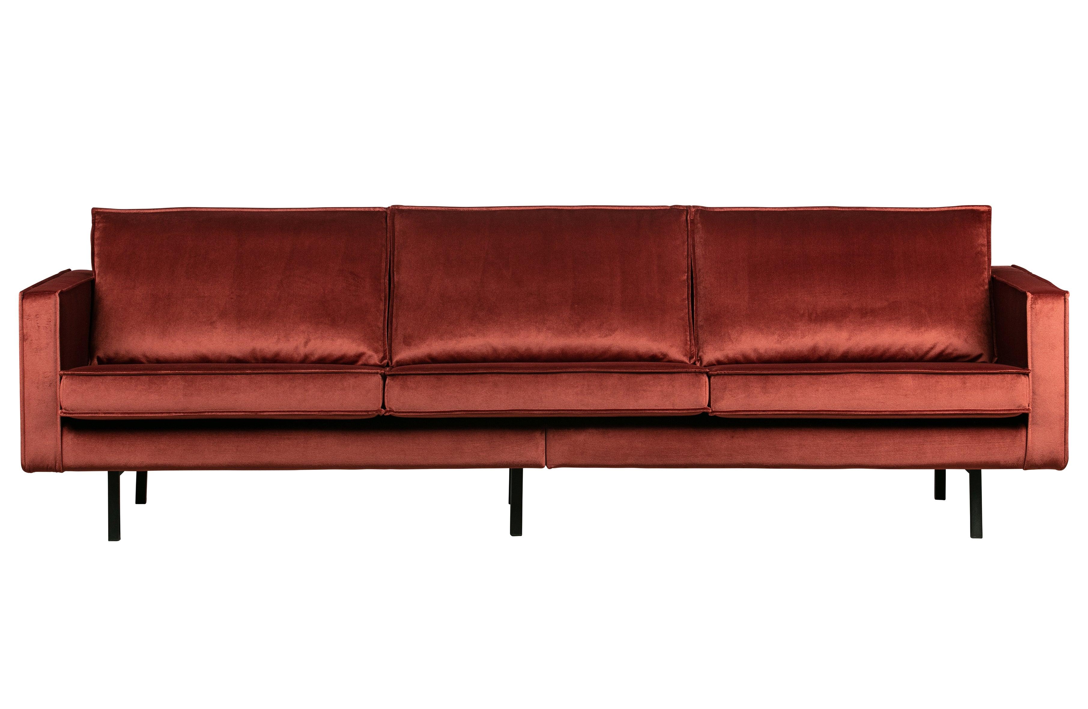 Sofa aksamitna 3-osobowa RODEO kasztanowy Be Pure Eye on Design