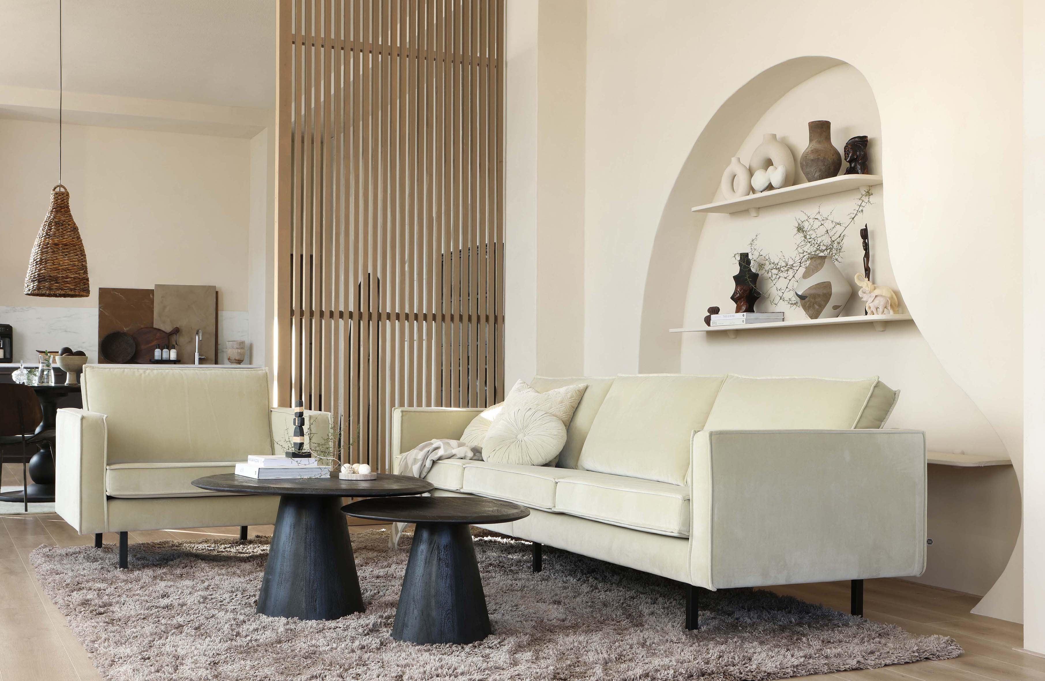 Sofa aksamitna 3-osobowa RODEO pistacjowy Be Pure Eye on Design