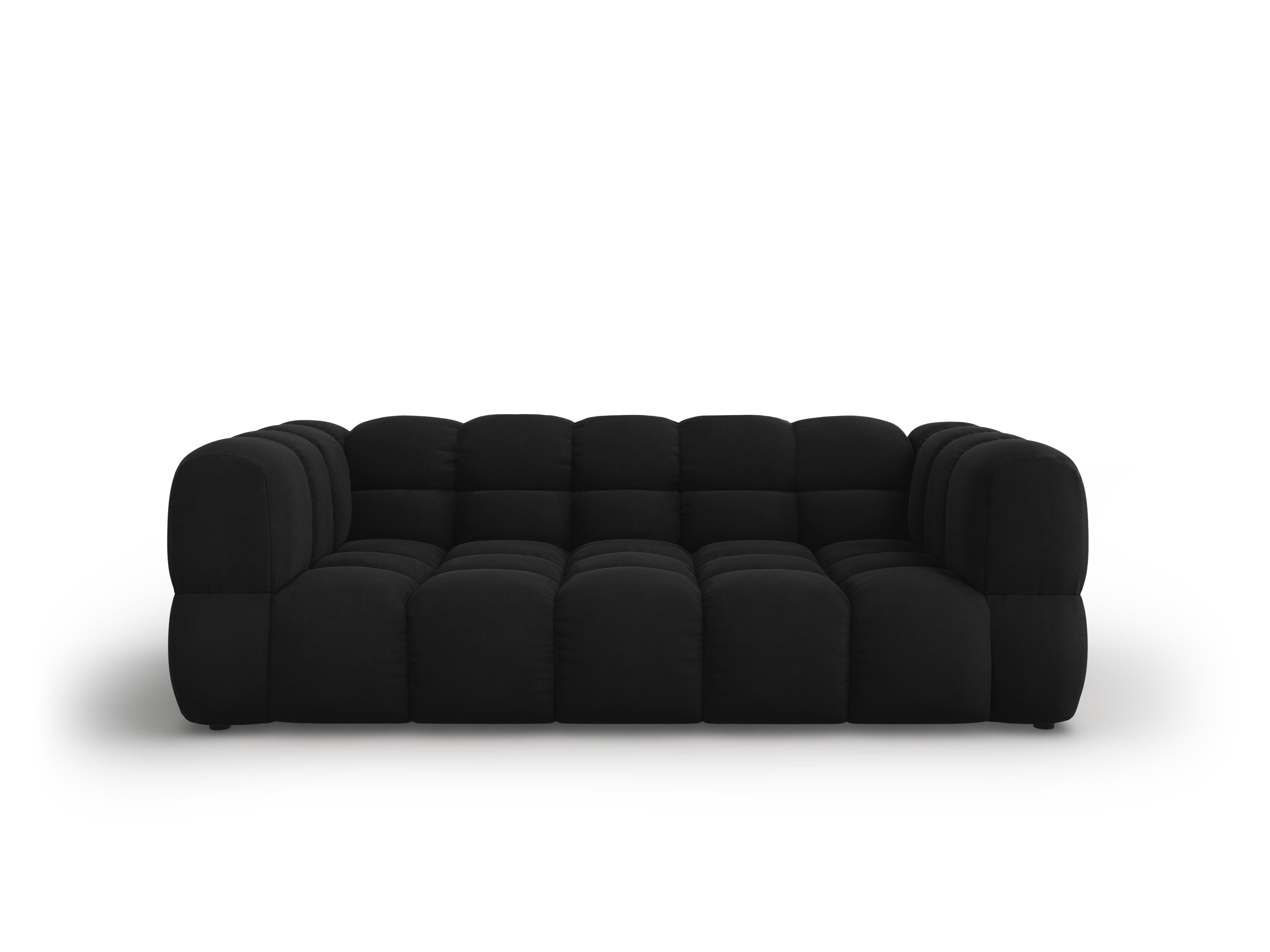 Sofa aksamitna 3-osobowa SKY czarny Cosmopolitan Design Eye on Design