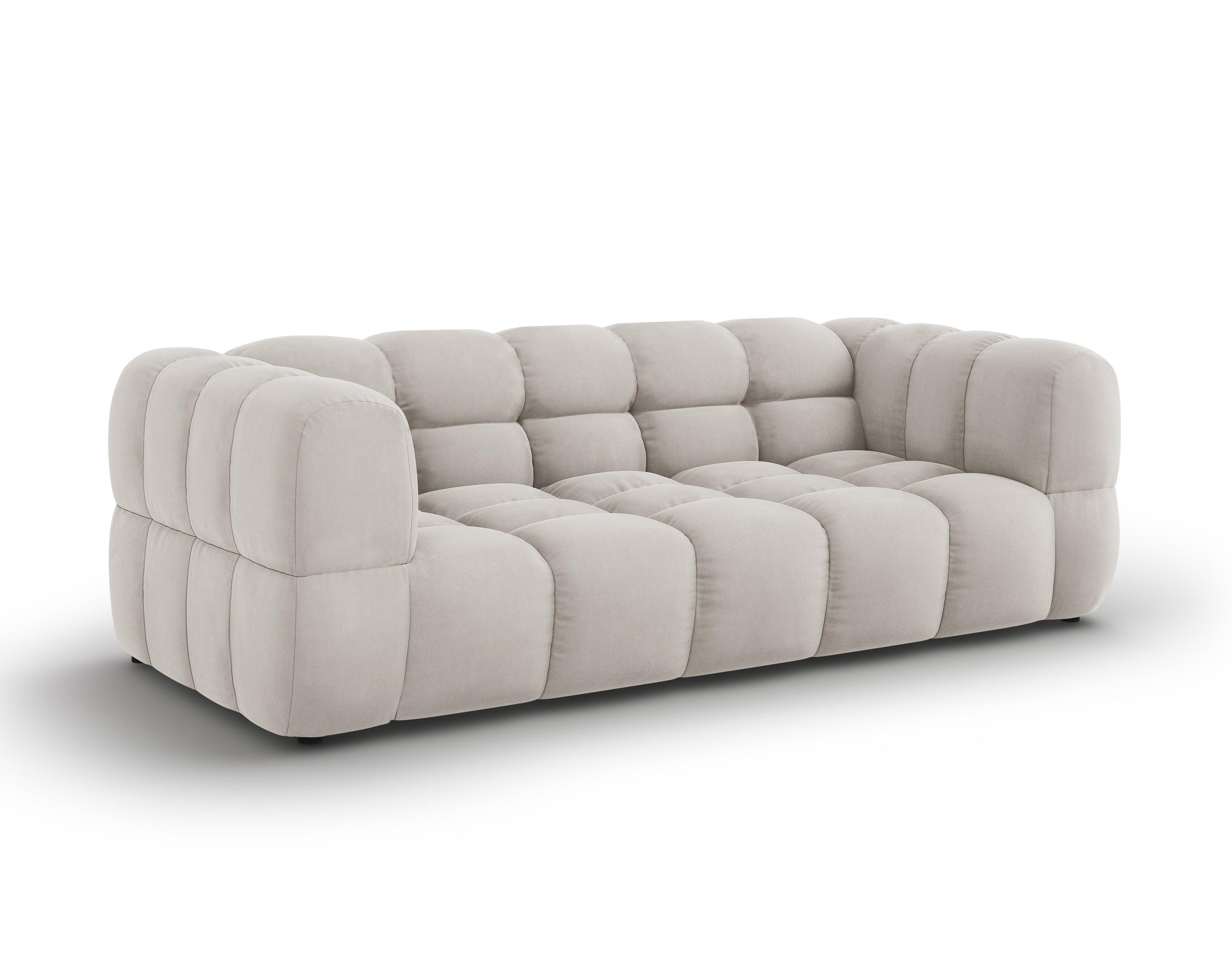Sofa aksamitna 3-osobowa SKY kość słoniowa Cosmopolitan Design Eye on Design
