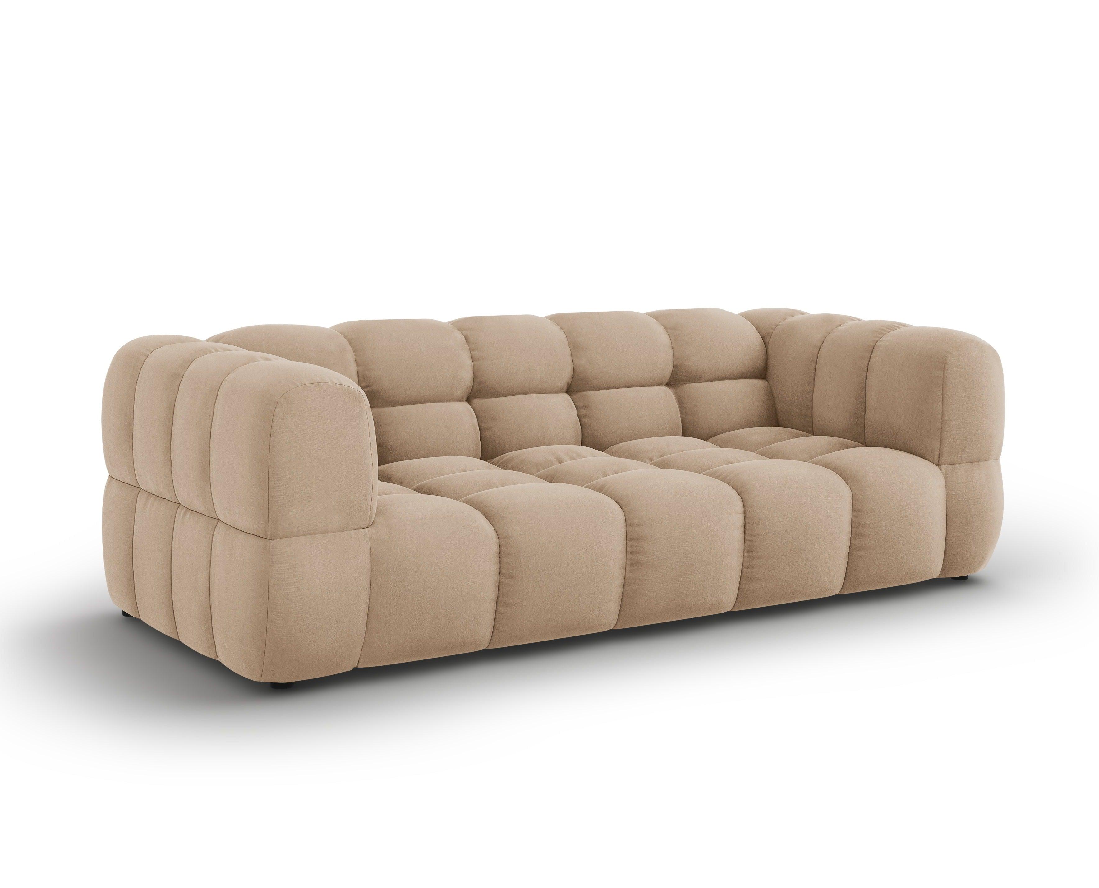 Sofa aksamitna 3-osobowa SKY piaskowy Cosmopolitan Design Eye on Design