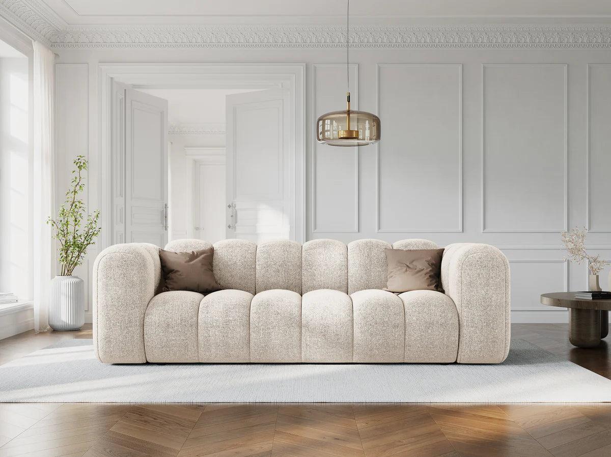Sofa aksamitna 3-osobowa SKYLER szary Interieurs 86 Eye on Design