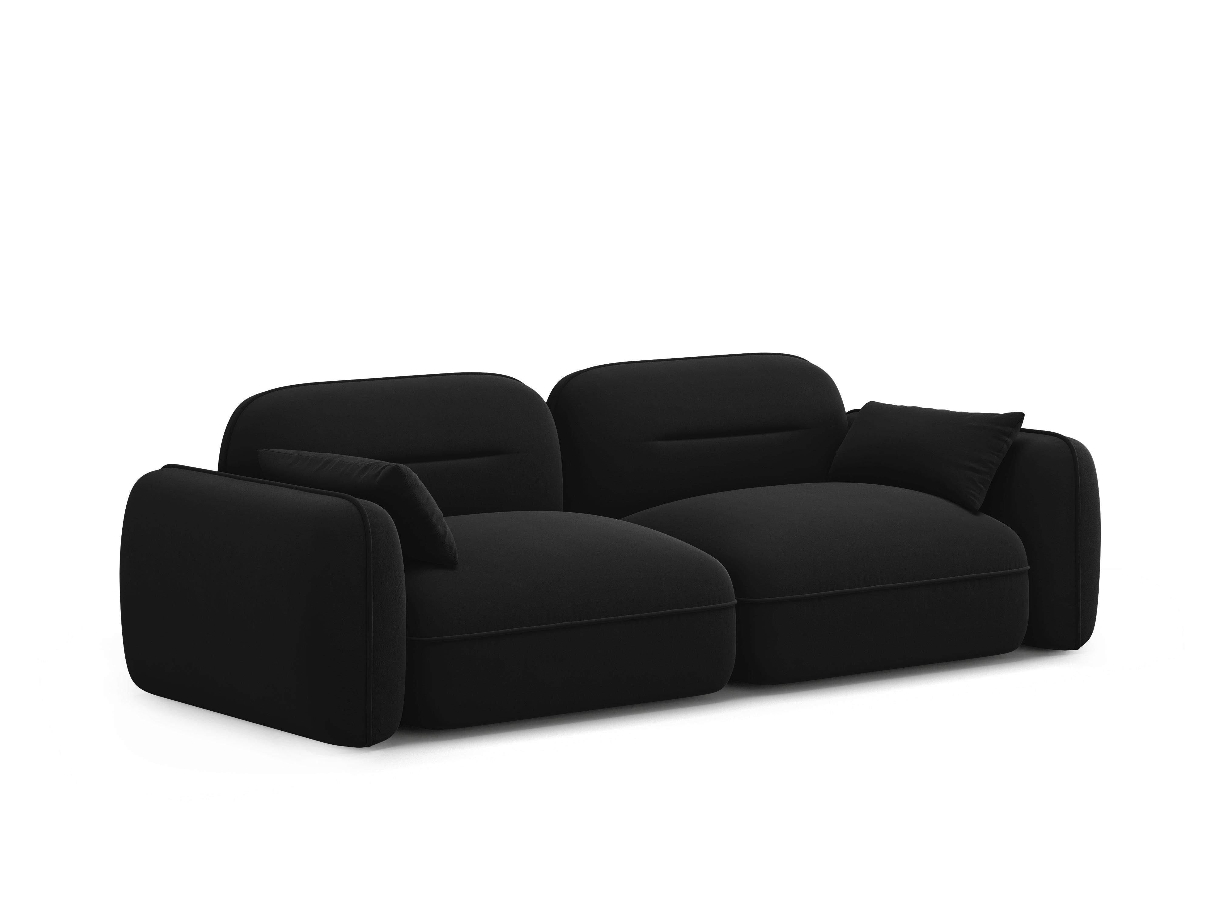 Sofa modułowa aksamitna 3-osobowa SYDNEY czarny Cosmopolitan Design Eye on Design