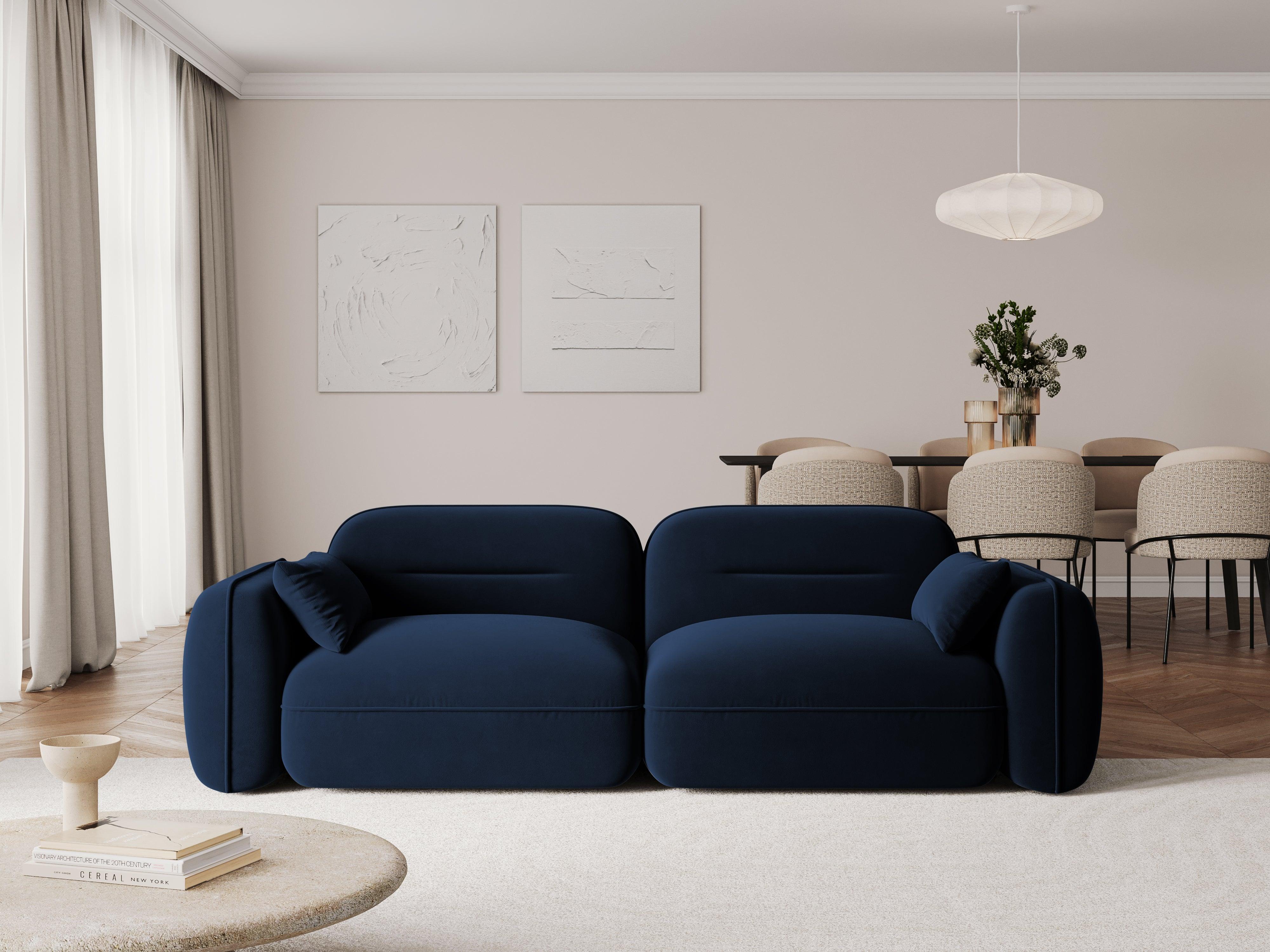 Sofa modułowa aksamitna 3-osobowa SYDNEY granat królewski Cosmopolitan Design Eye on Design