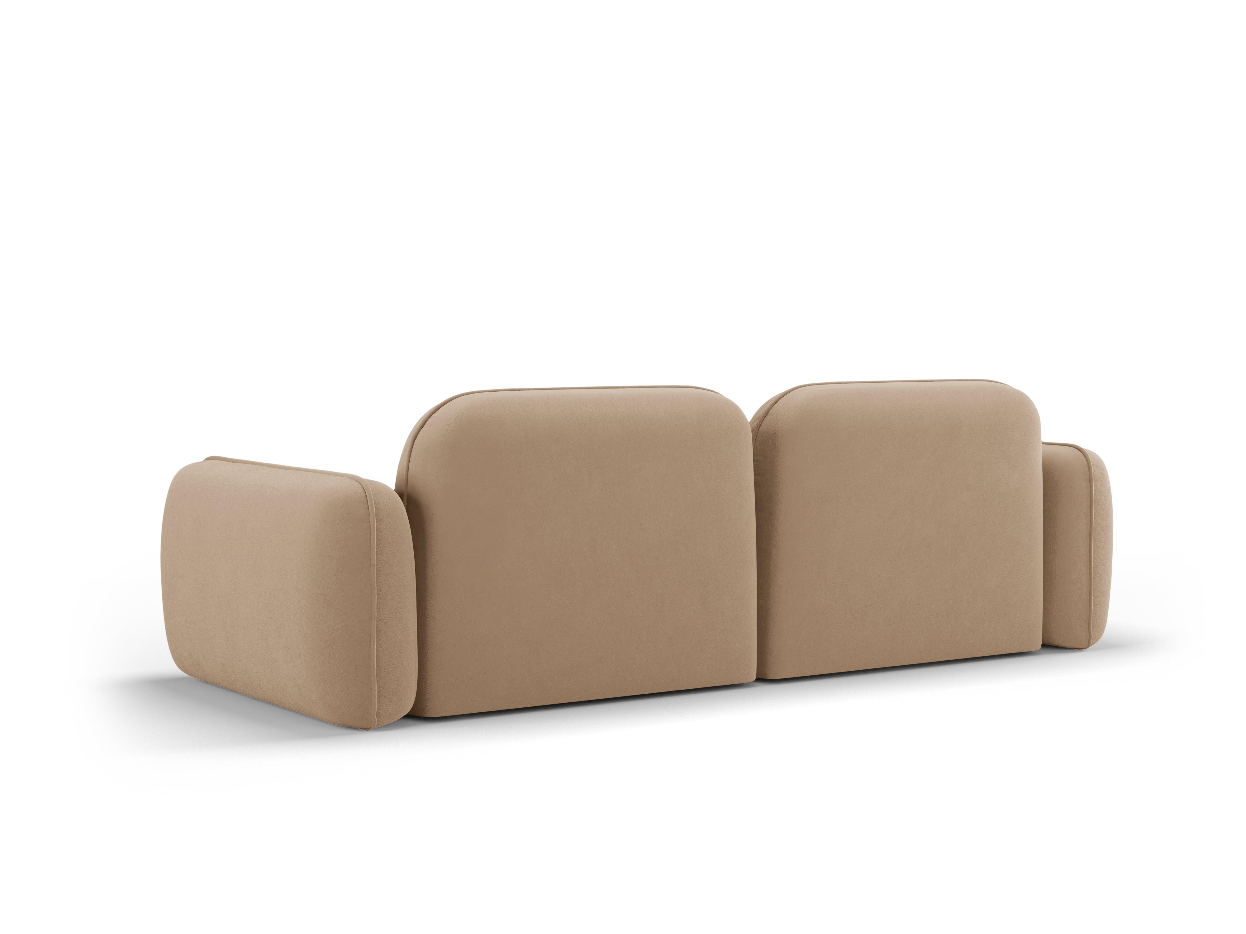 Sofa modułowa aksamitna 3-osobowa SYDNEY piaskowa Cosmopolitan Design Eye on Design
