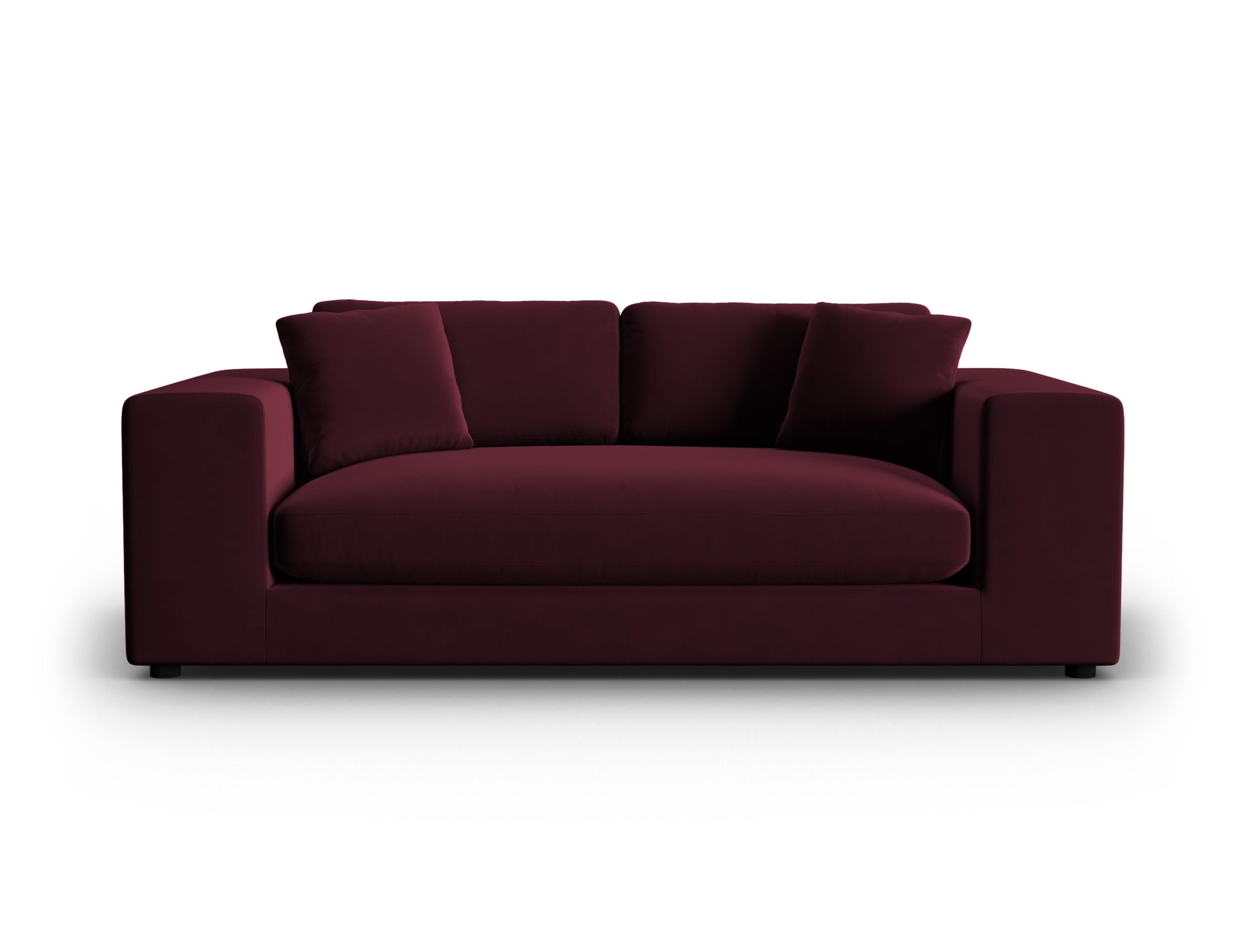 Sofa aksamitna 3-osobowa TENDANCE burgundowy CXL by Christian Lacroix Eye on Design
