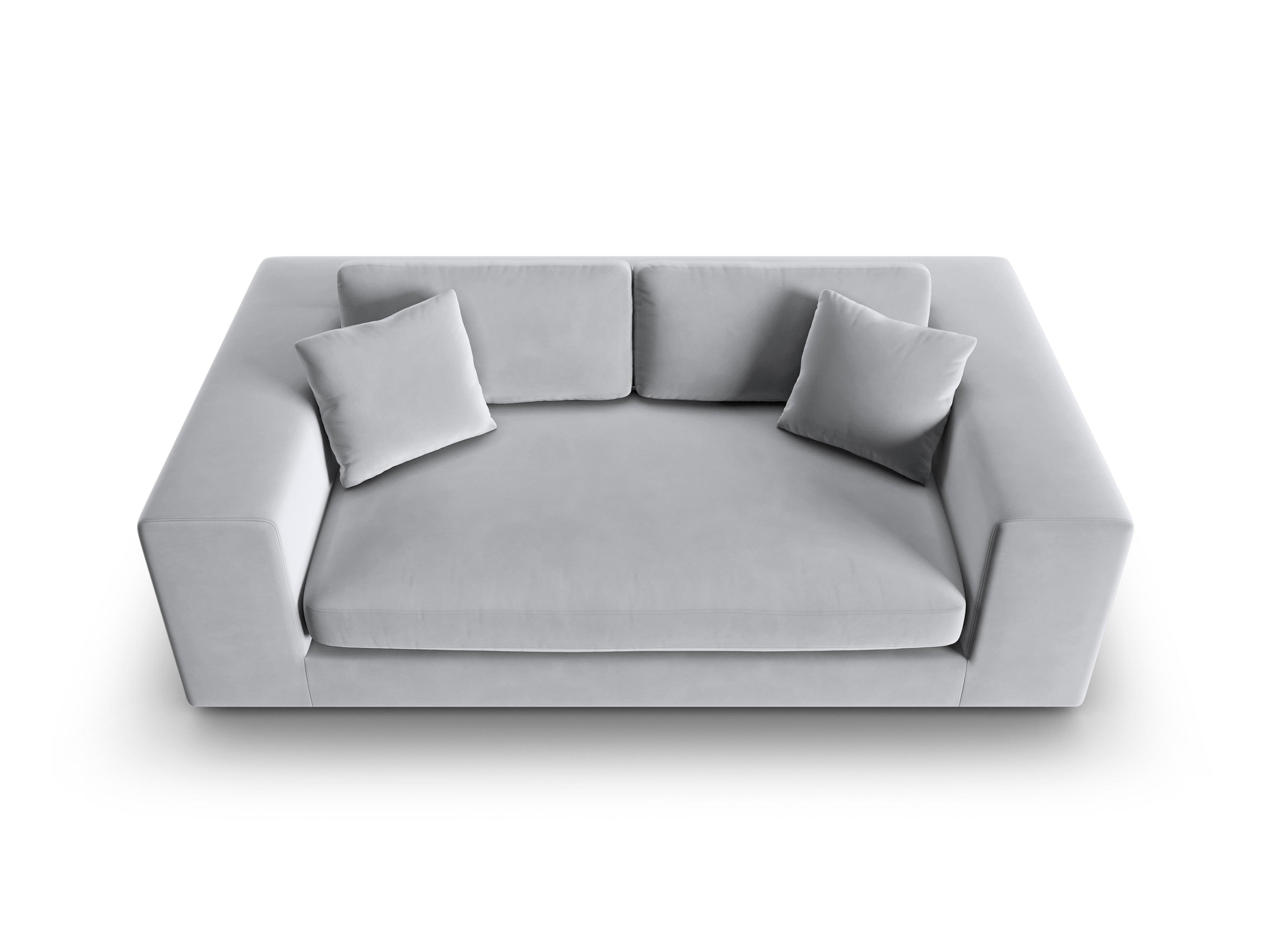 Sofa aksamitna 3-osobowa TENDANCE jasnoszary CXL by Christian Lacroix Eye on Design