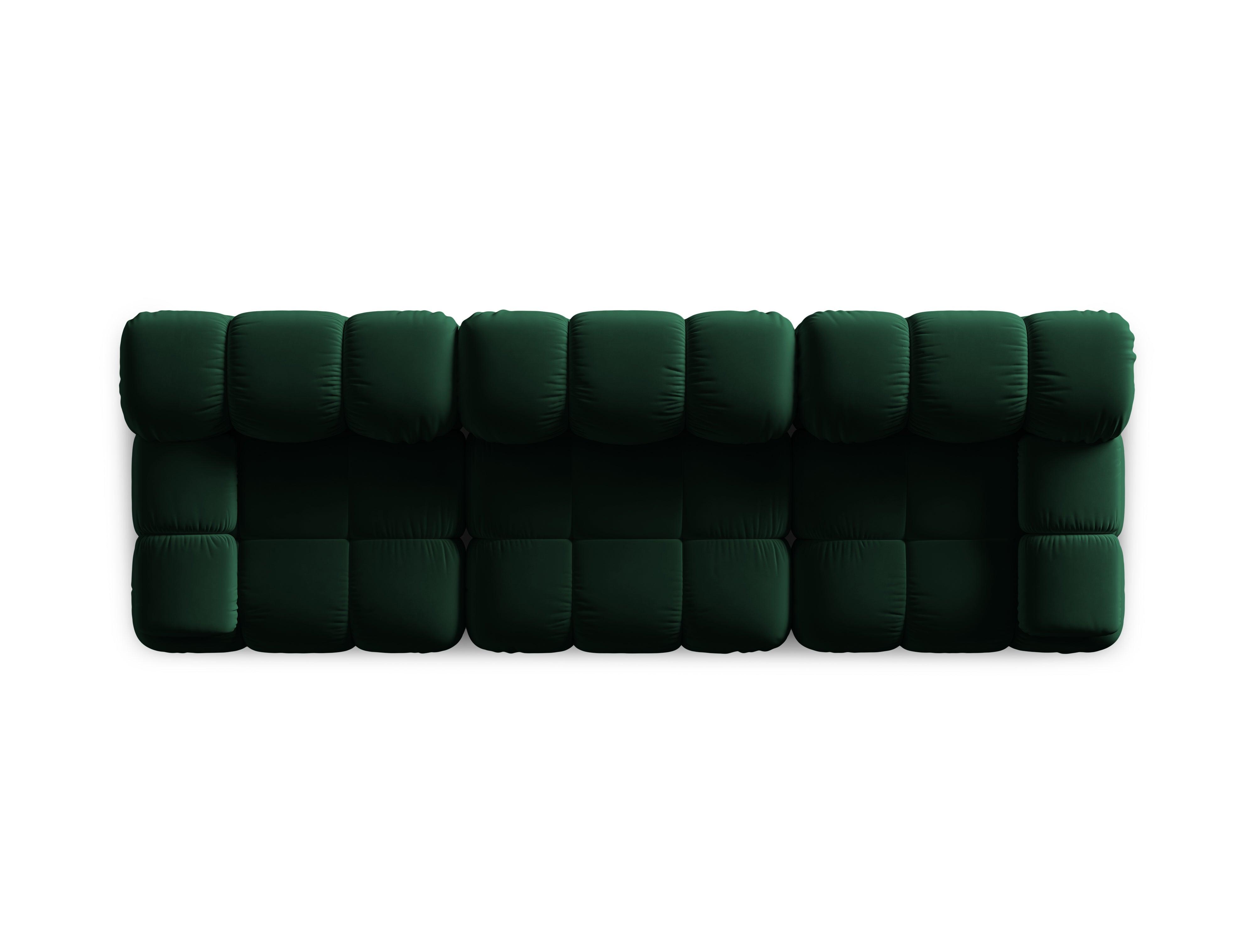 Sofa aksamitna 3-osobowa TROPEA butelkowa zieleń Milo Casa Eye on Design