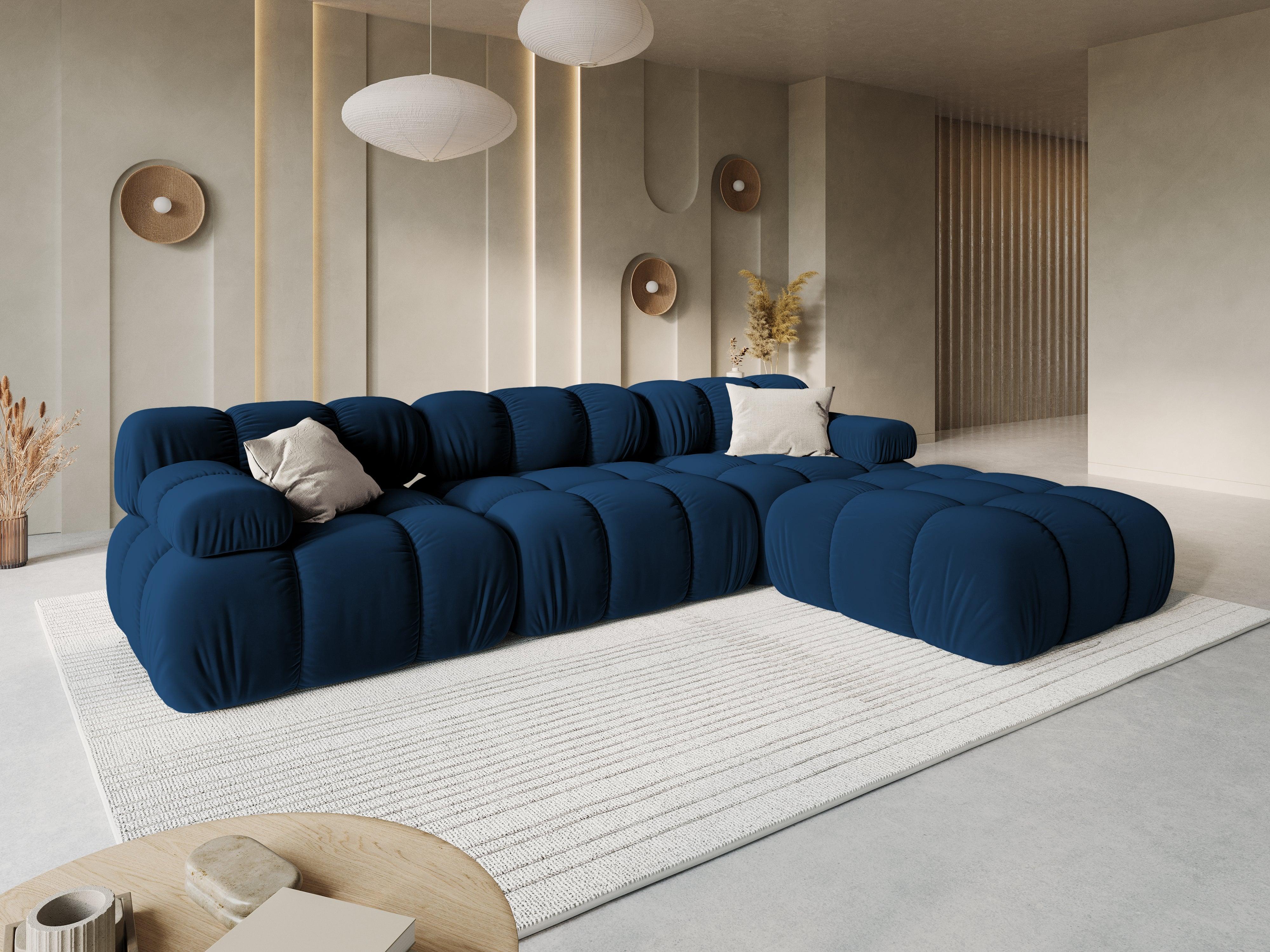 Sofa aksamitna 3-osobowa TROPEA granat królewski Milo Casa Eye on Design
