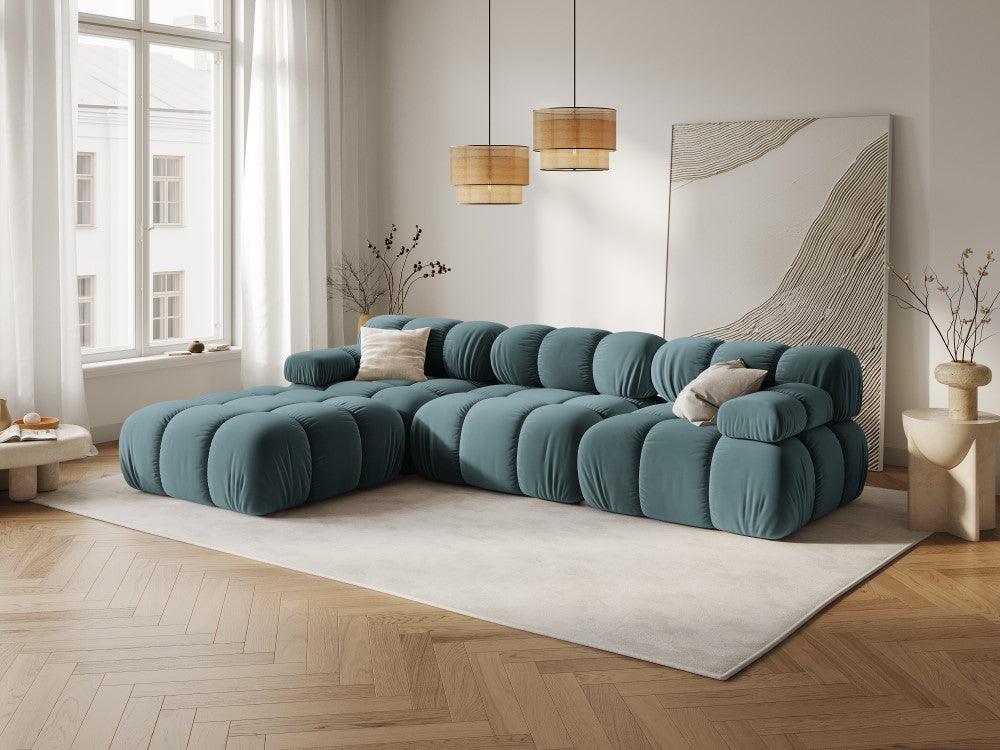 Sofa aksamitna 3-osobowa TROPEA petrol Milo Casa Eye on Design