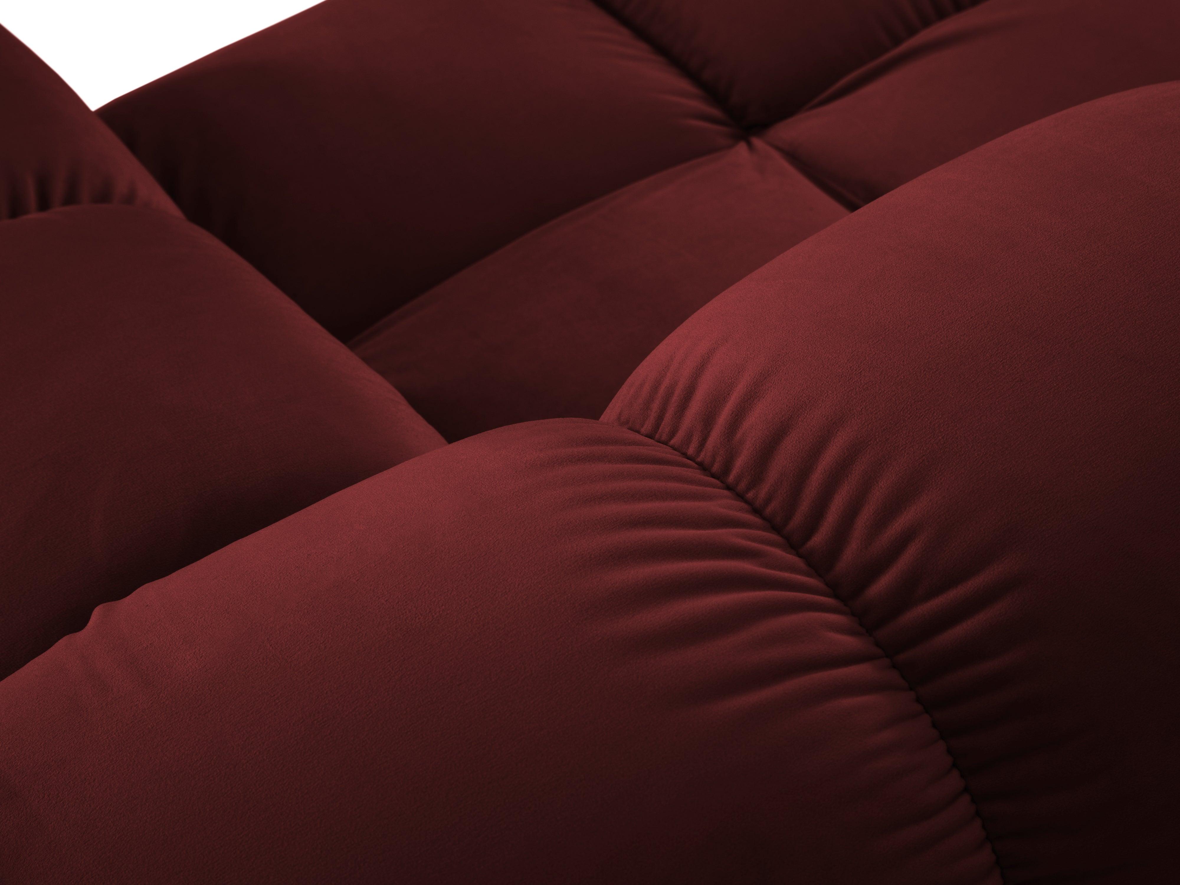 Sofa aksamitna 3-osobowa TROPEA rubinowy Milo Casa Eye on Design