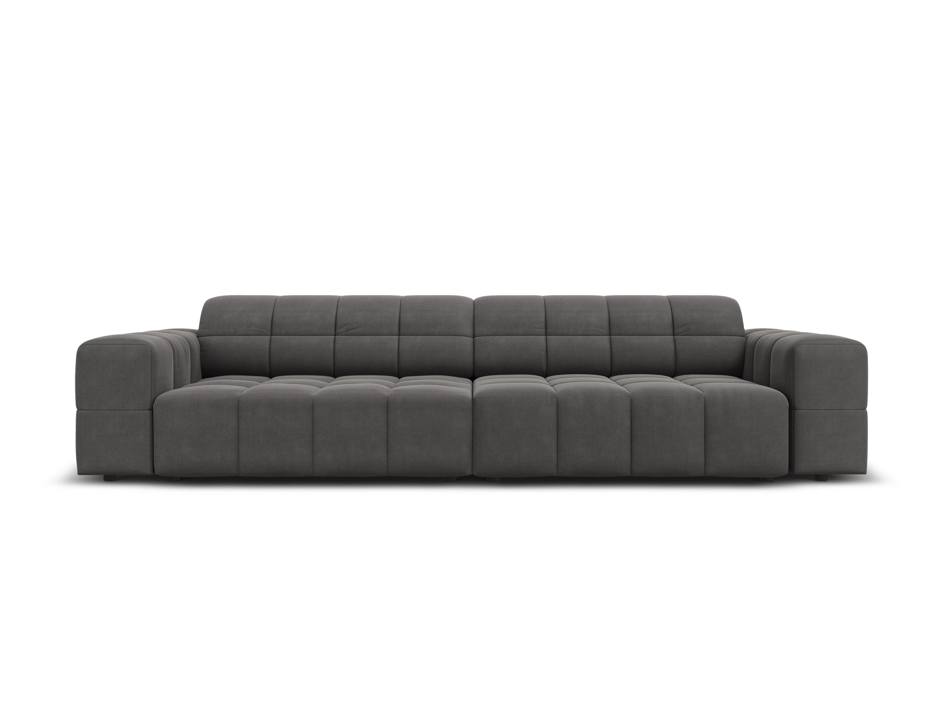 Sofa aksamitna 4-osobowa CHICAGO ciemnoszary Cosmopolitan Design Eye on Design