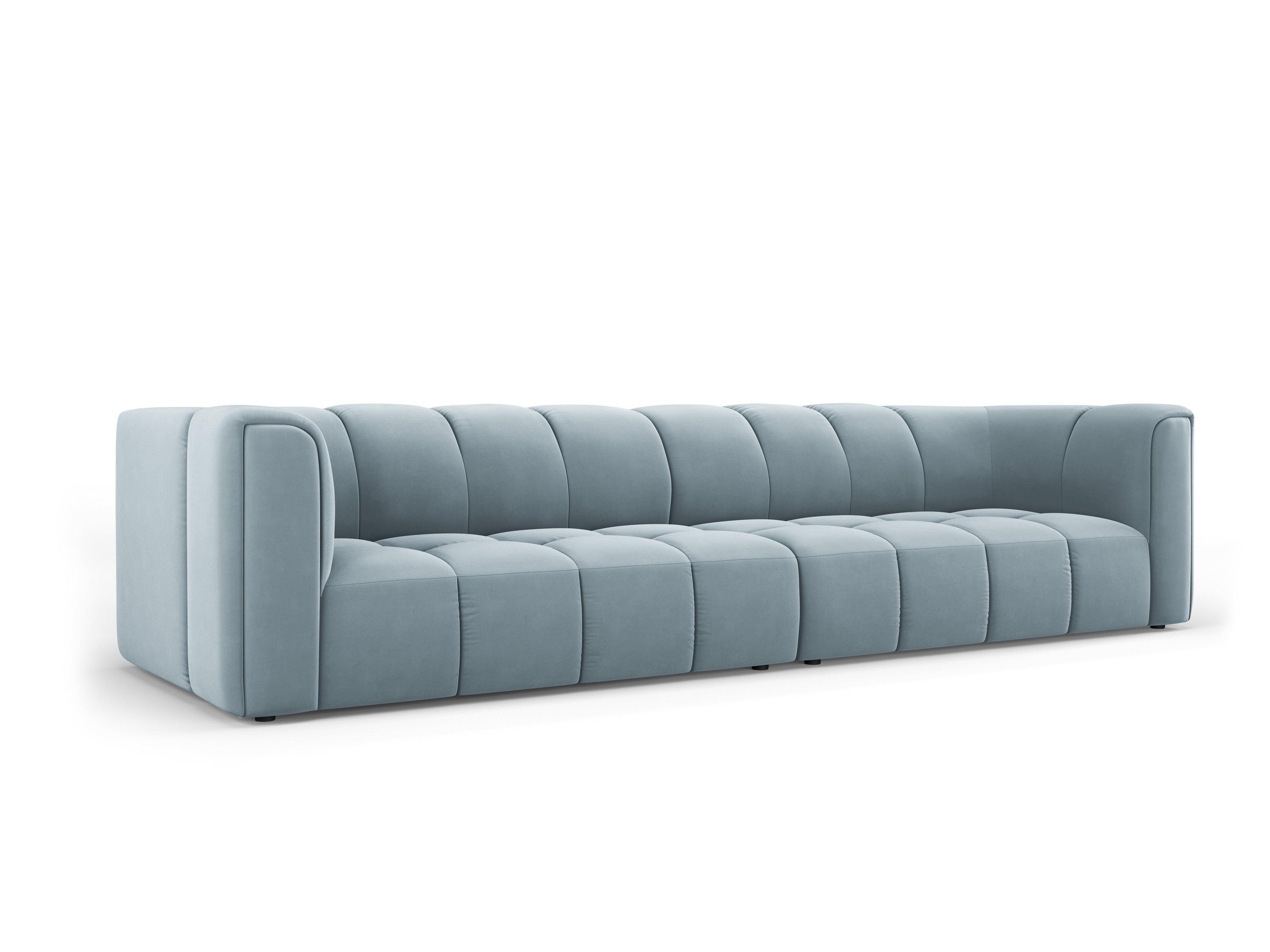 Sofa aksamitna 4-osobowa FRANCESCA jasnoniebieski Milo Casa Eye on Design