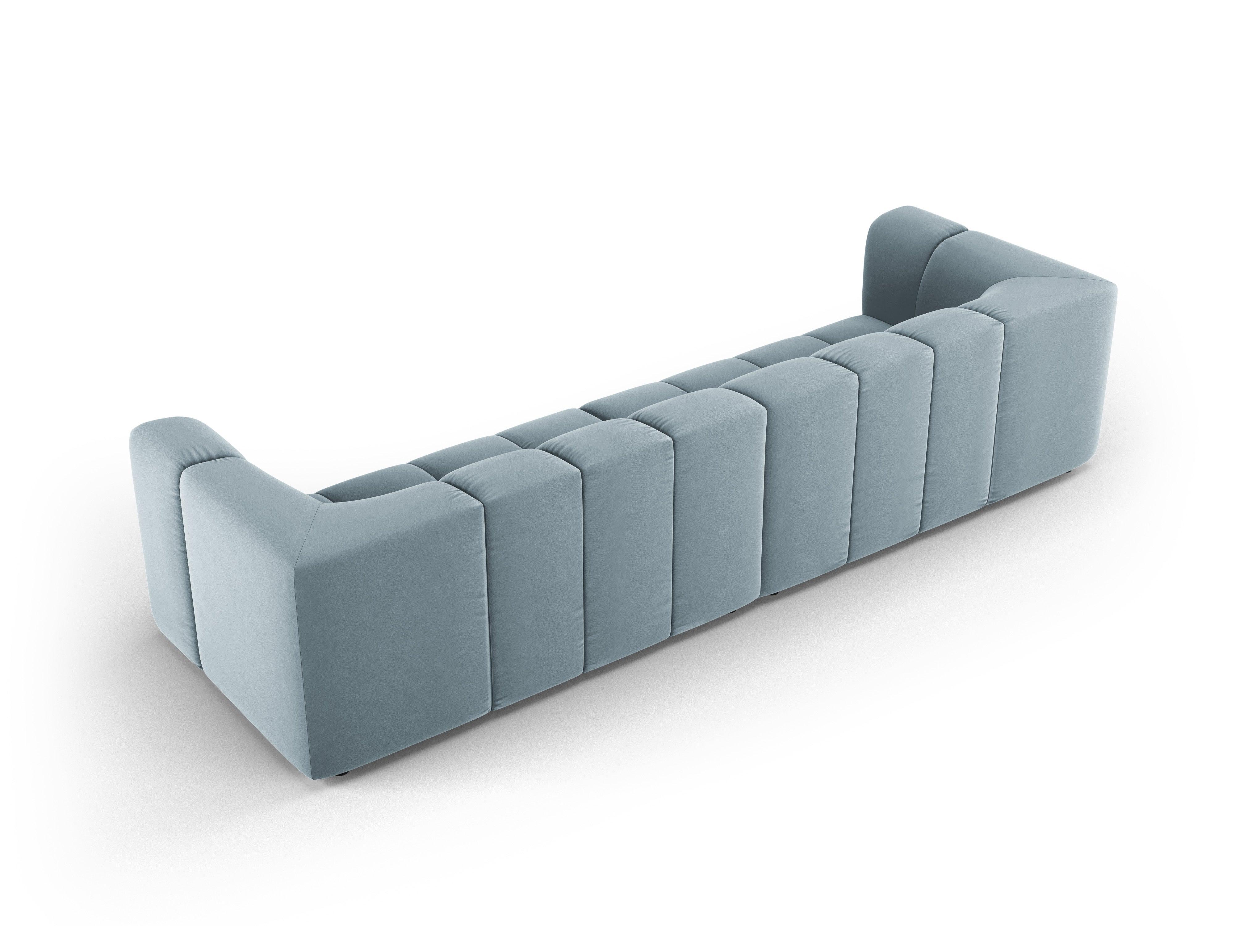 Sofa aksamitna 4-osobowa FRANCESCA jasnoniebieski Milo Casa Eye on Design