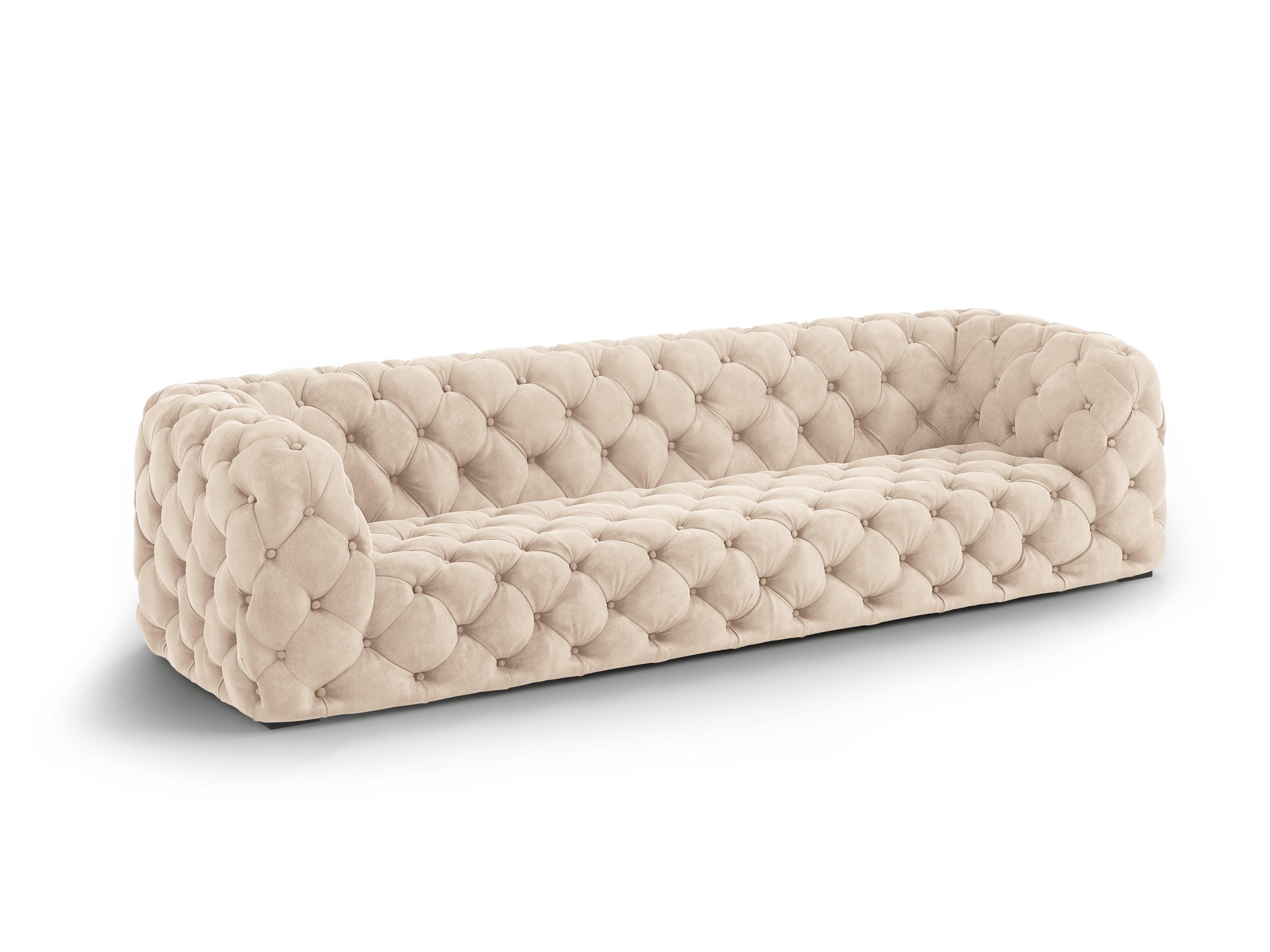 Sofa aksamitna 4-osobowa LOGE beżowy Windsor & Co Eye on Design