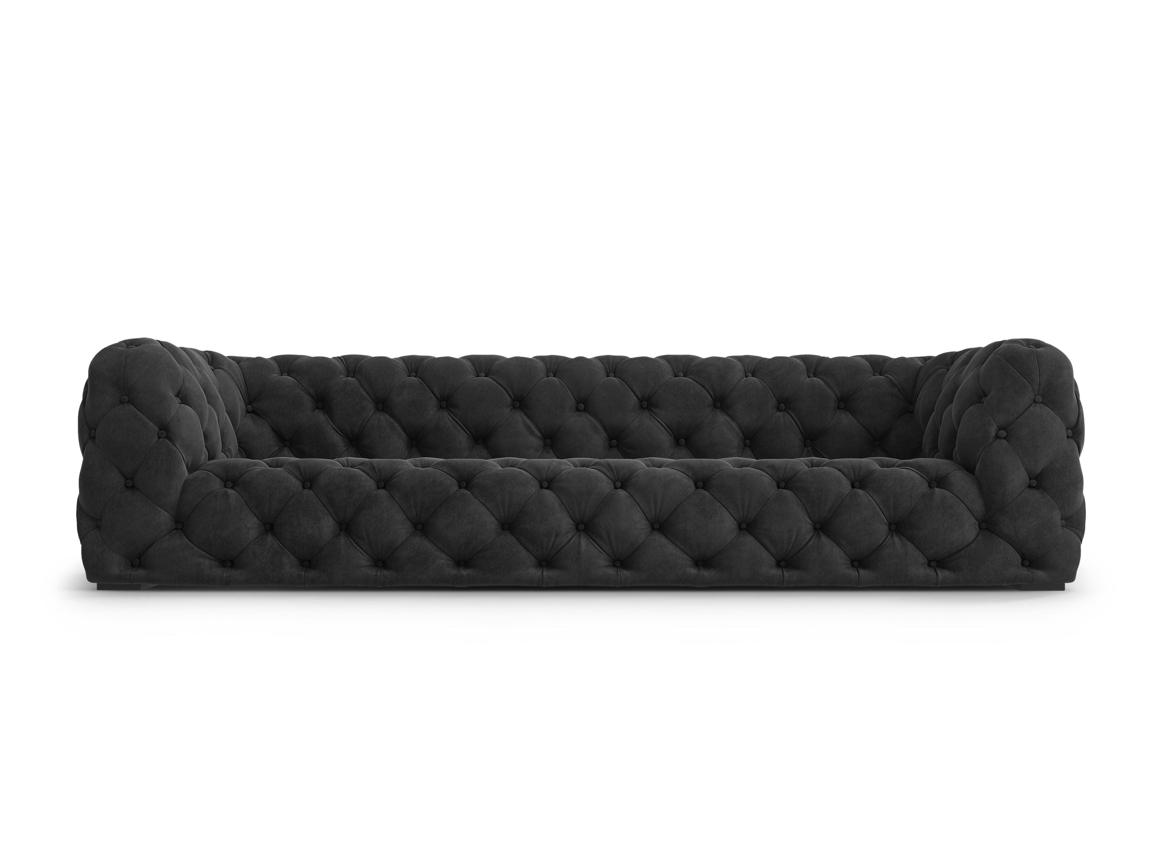 Sofa aksamitna 4-osobowa LOGE ciemnoszary Windsor & Co Eye on Design
