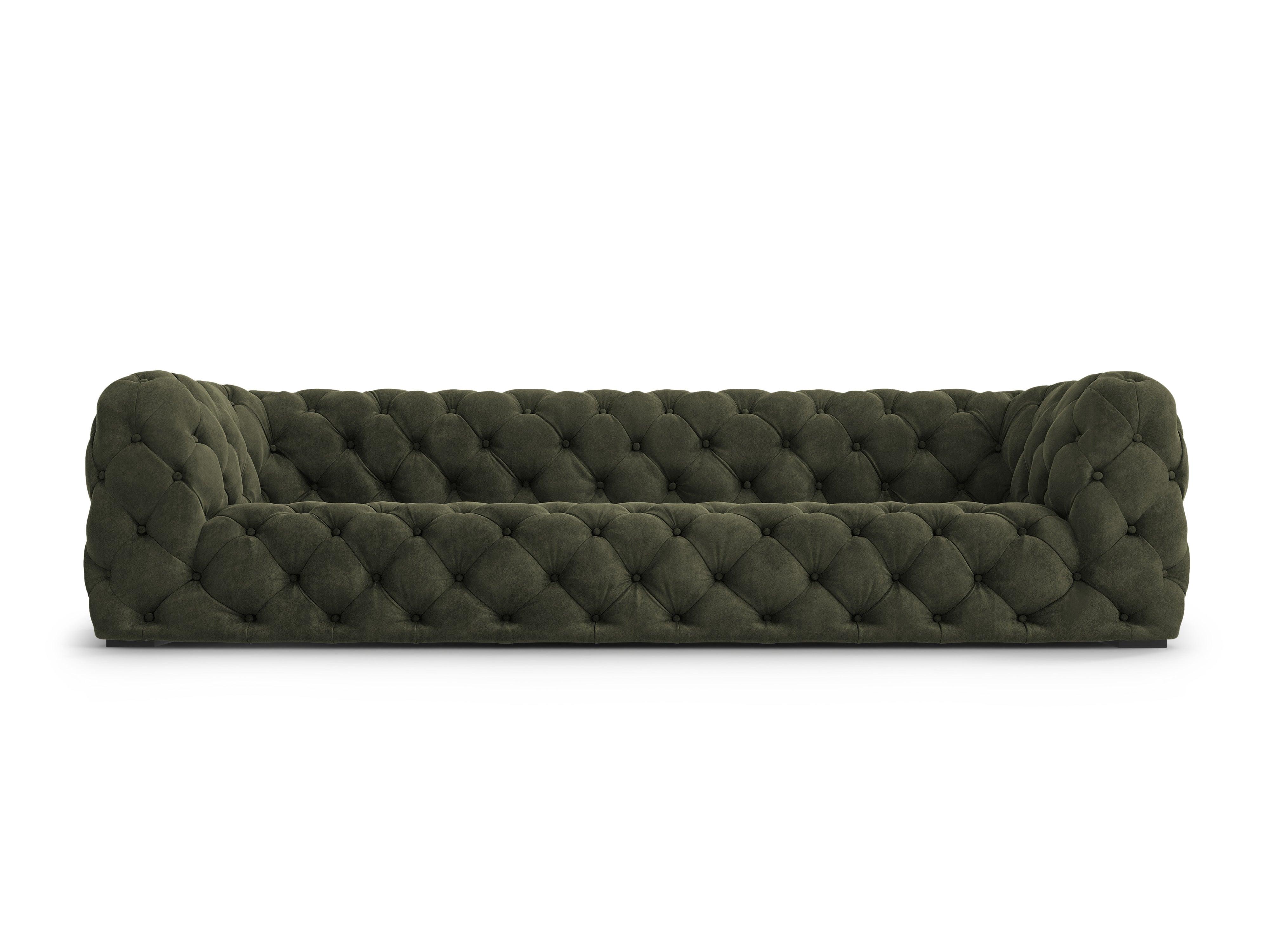 Sofa aksamitna 4-osobowa LOGE ciemnozielony Windsor & Co Eye on Design