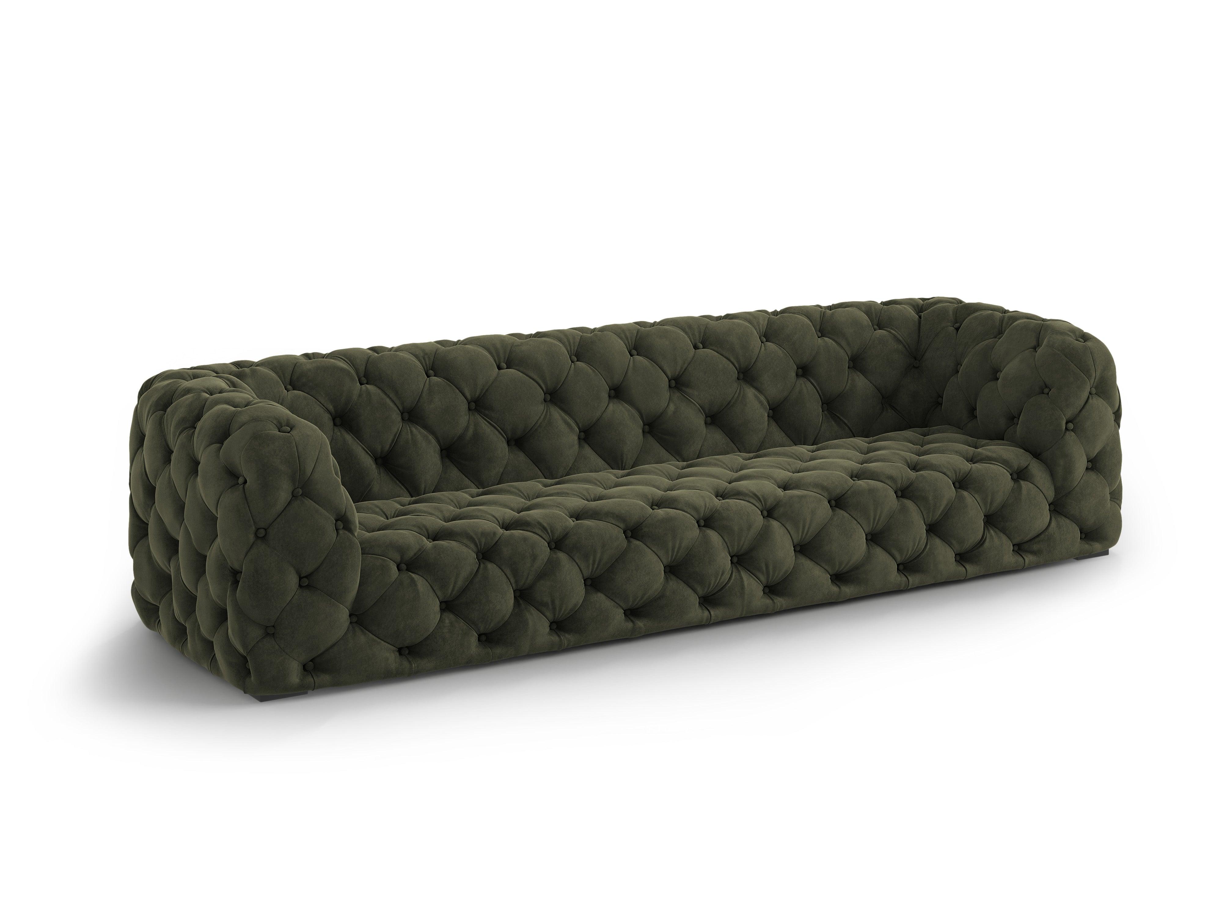 Sofa aksamitna 4-osobowa LOGE ciemnozielony Windsor & Co Eye on Design