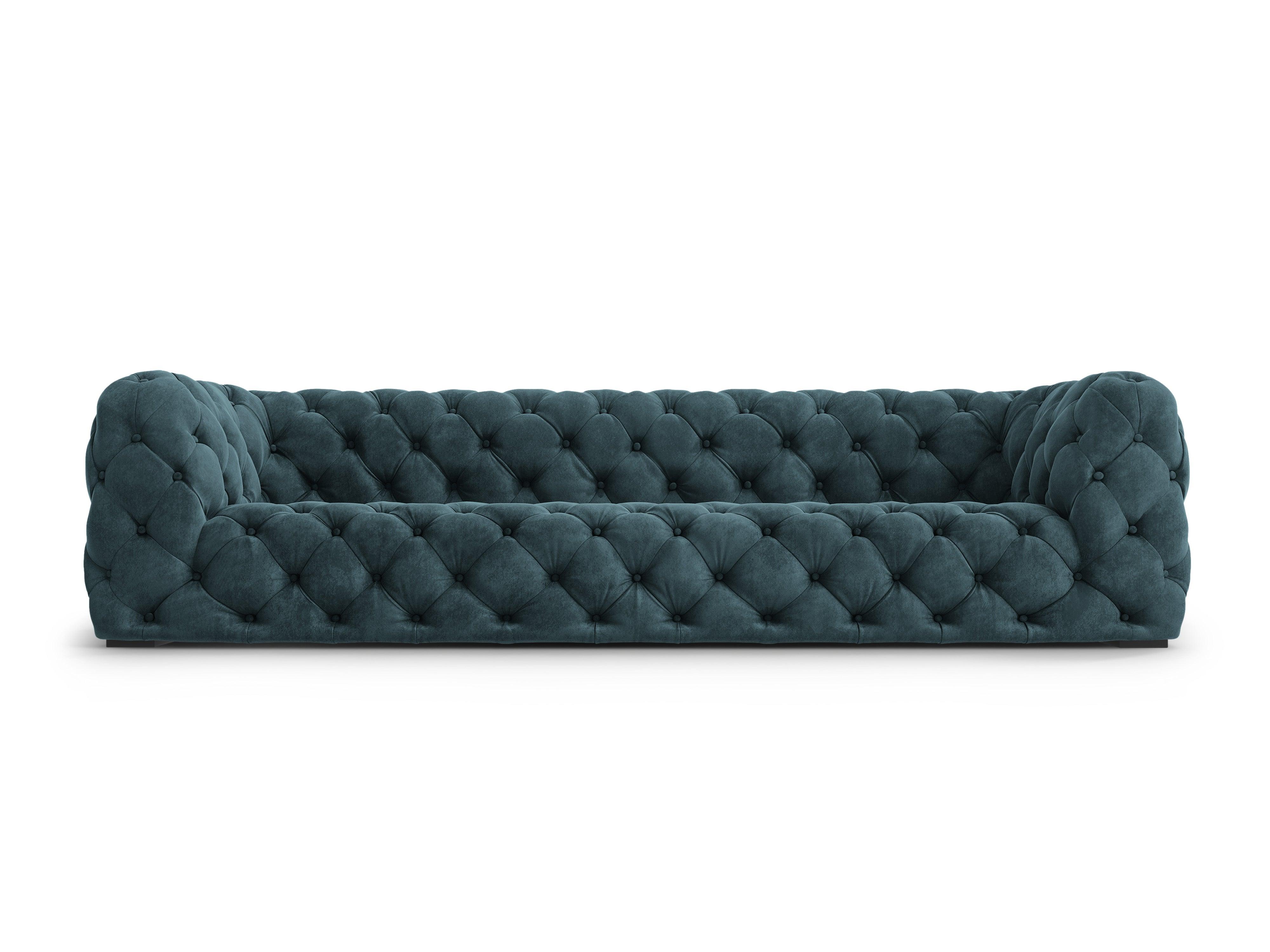 Sofa aksamitna 4-osobowa LOGE petrol Windsor & Co Eye on Design