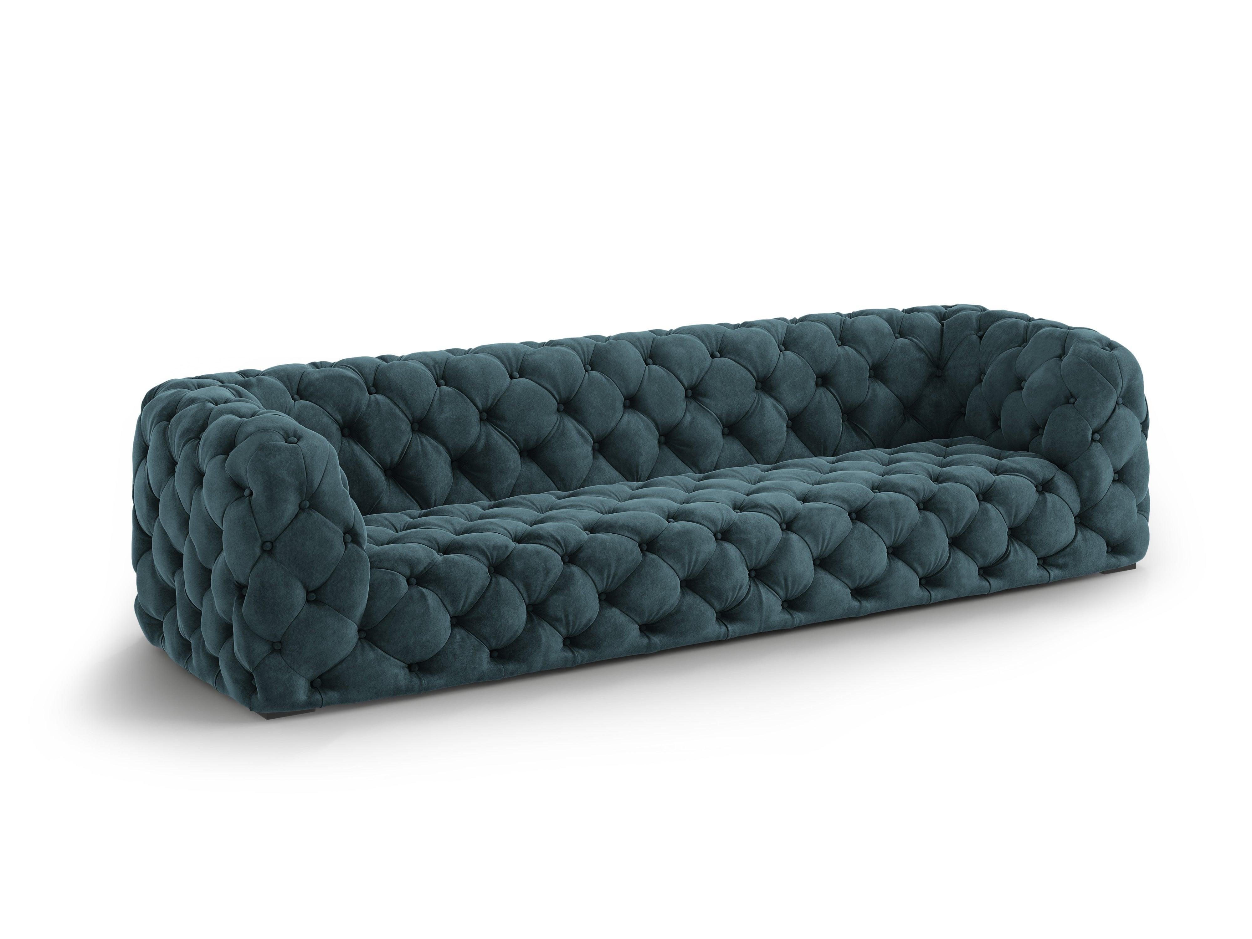Sofa aksamitna 4-osobowa LOGE petrol Windsor & Co Eye on Design