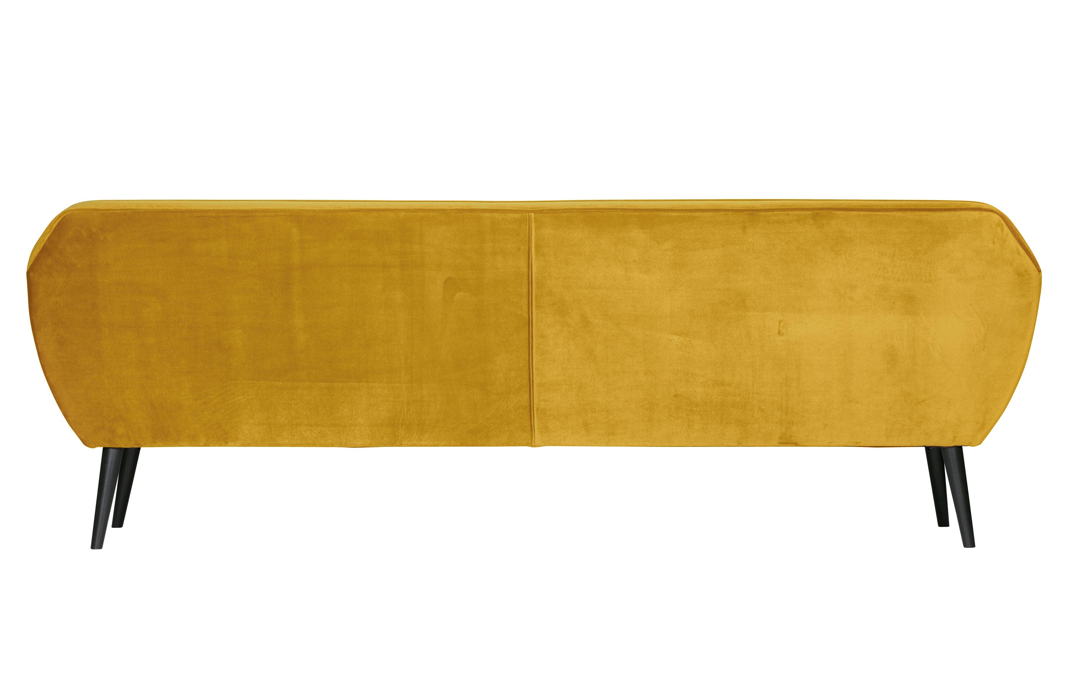Sofa aksamitna 4-osobowa ROCCO musztardowy Woood Eye on Design