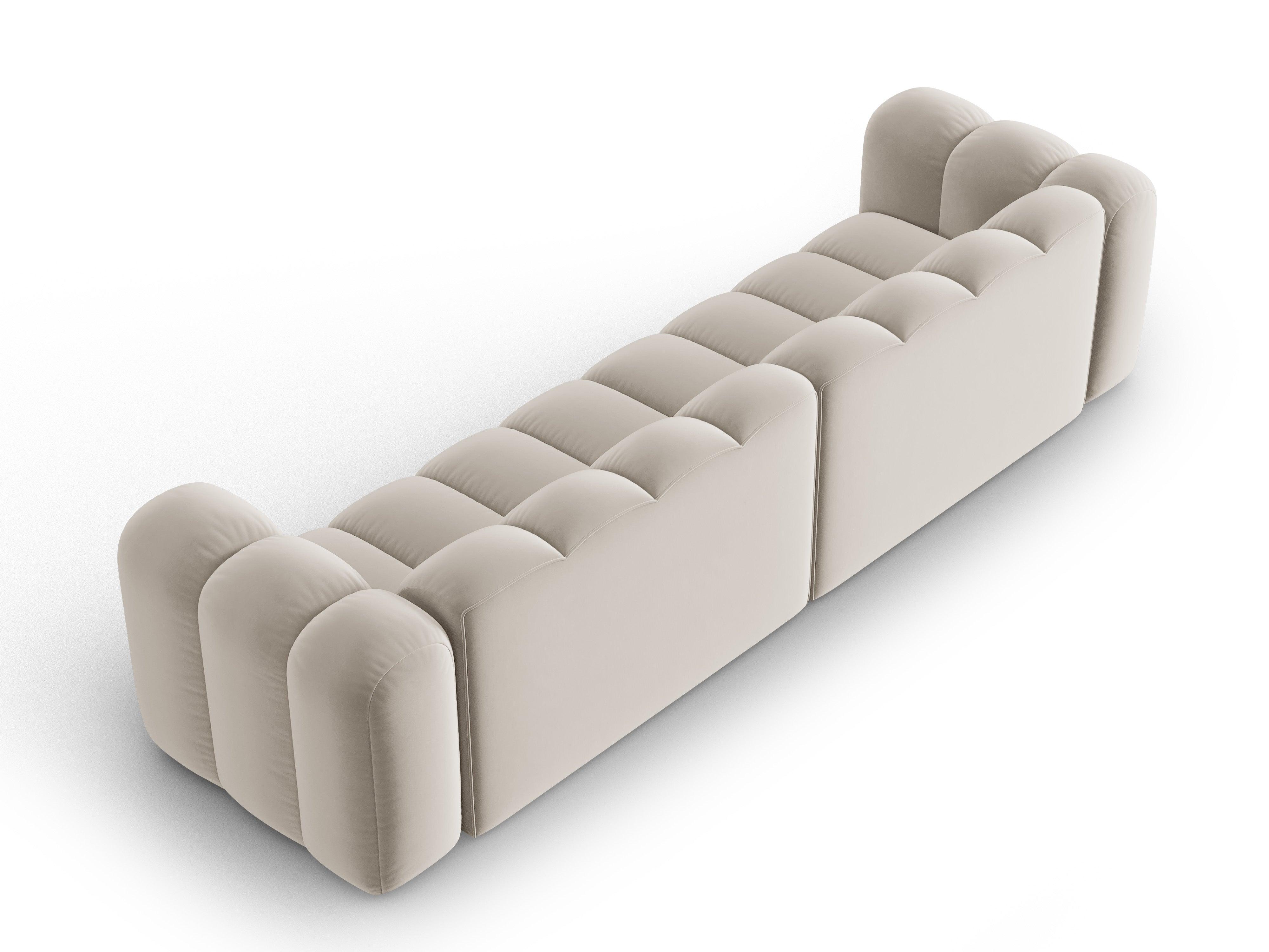 Sofa aksamitna 4-osobowa SKYLER beżowy Interieurs 86 Eye on Design