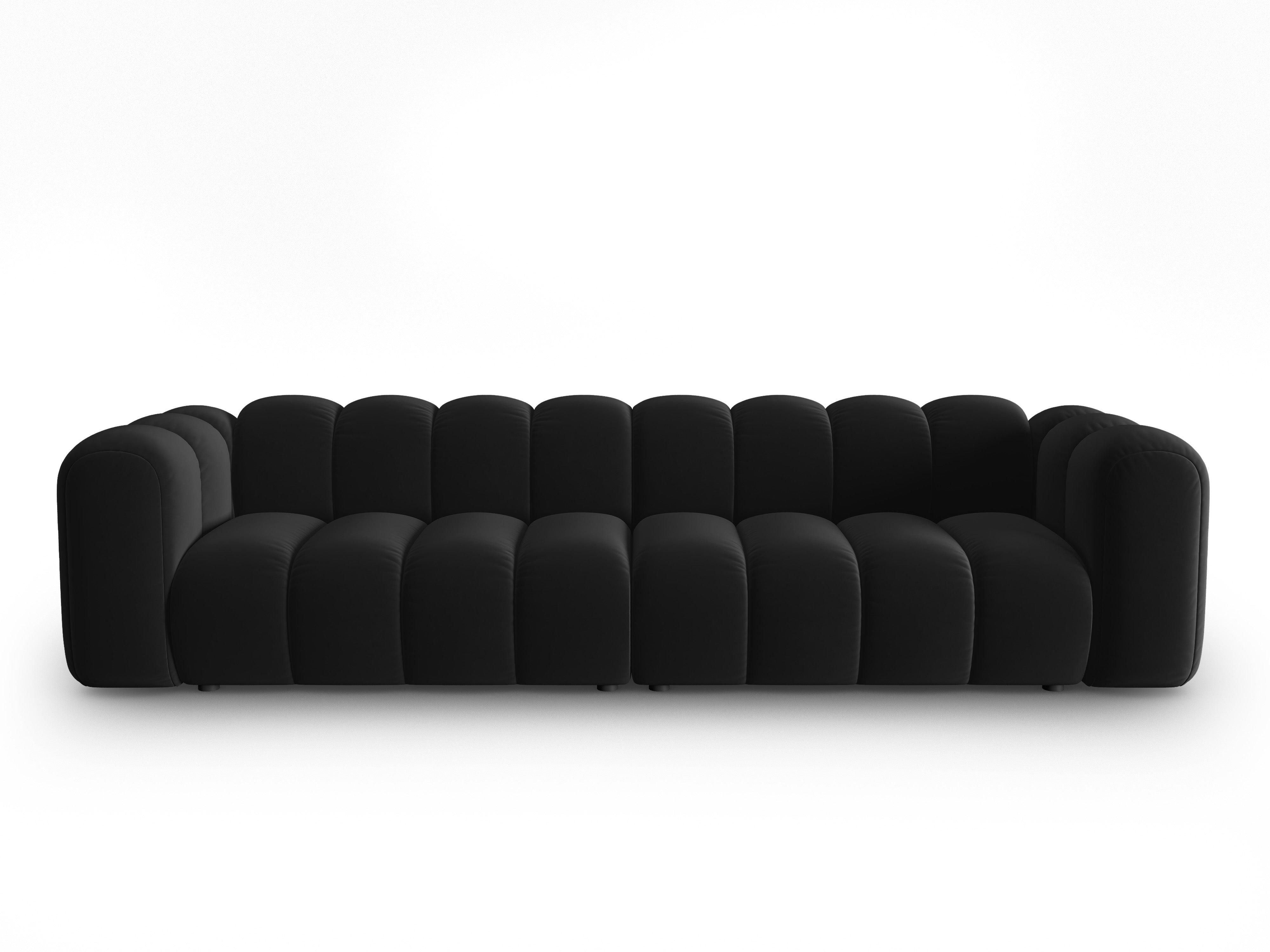 Sofa aksamitna 4-osobowa SKYLER czarny Interieurs 86 Eye on Design