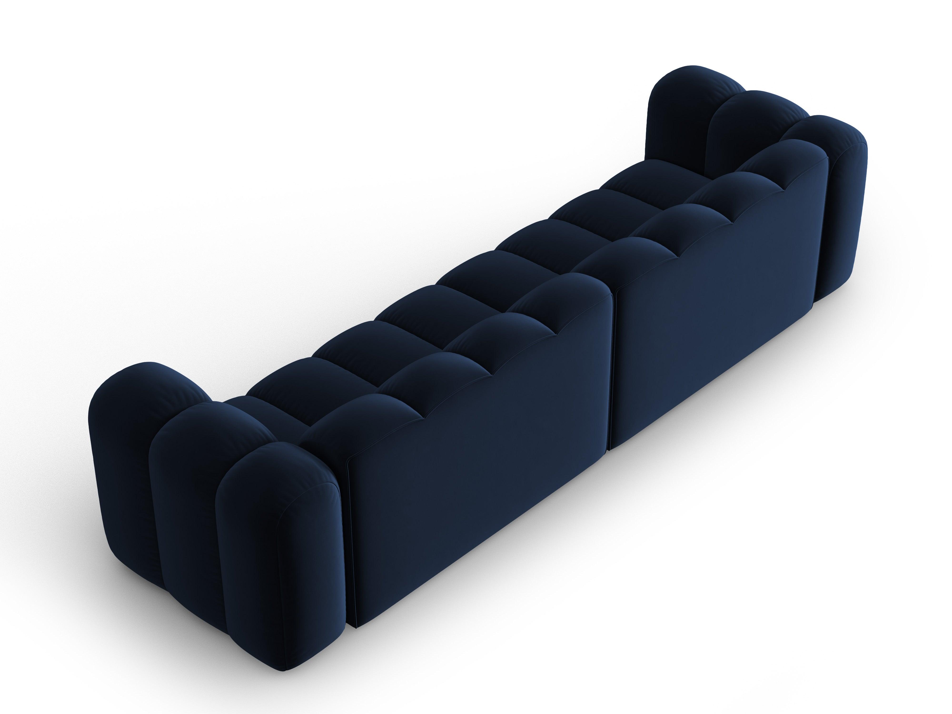 Sofa aksamitna 4-osobowa SKYLER granatowy Interieurs 86 Eye on Design