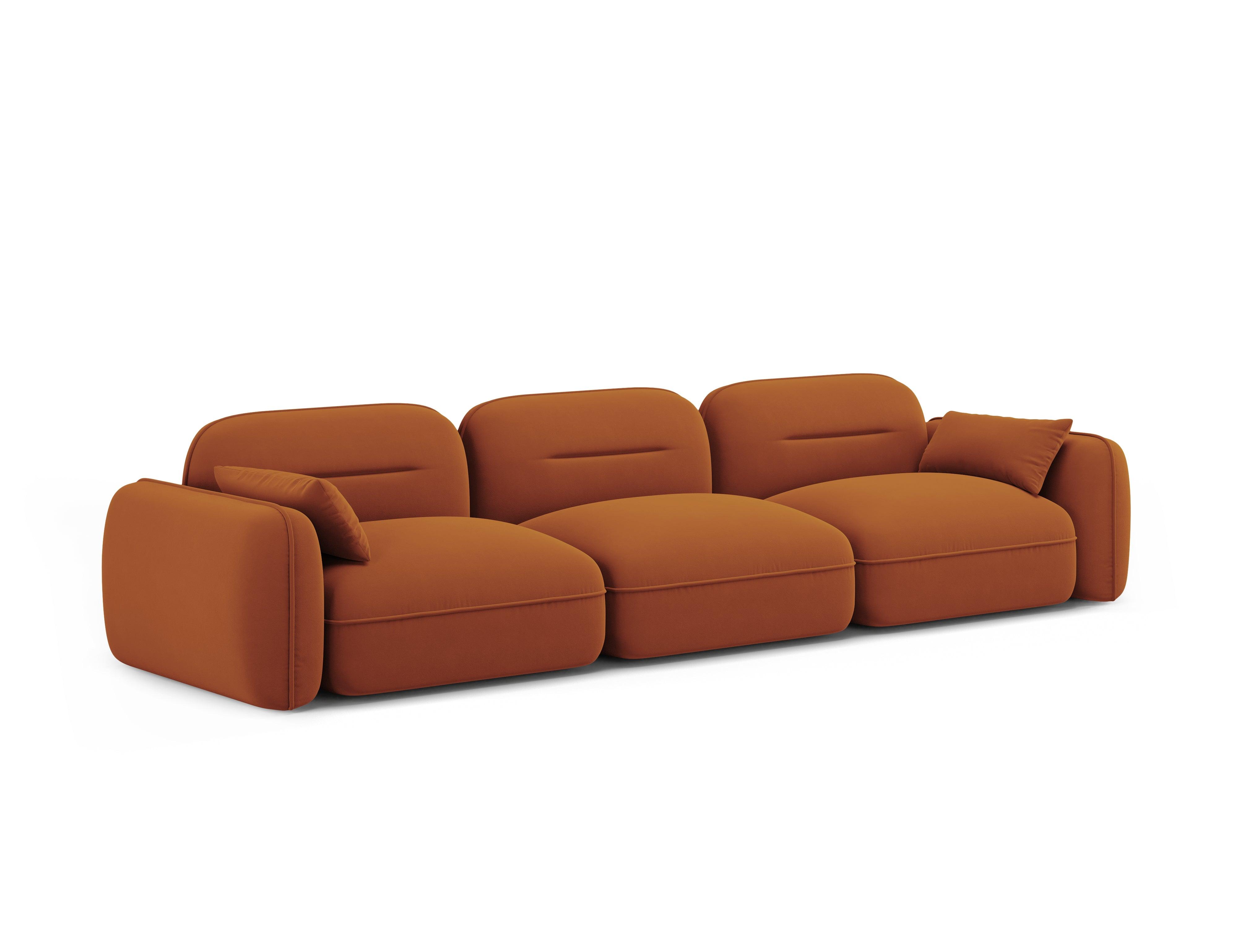 Sofa modułowa aksamitna 4-osobowa SYDNEY terracotta Cosmopolitan Design Eye on Design