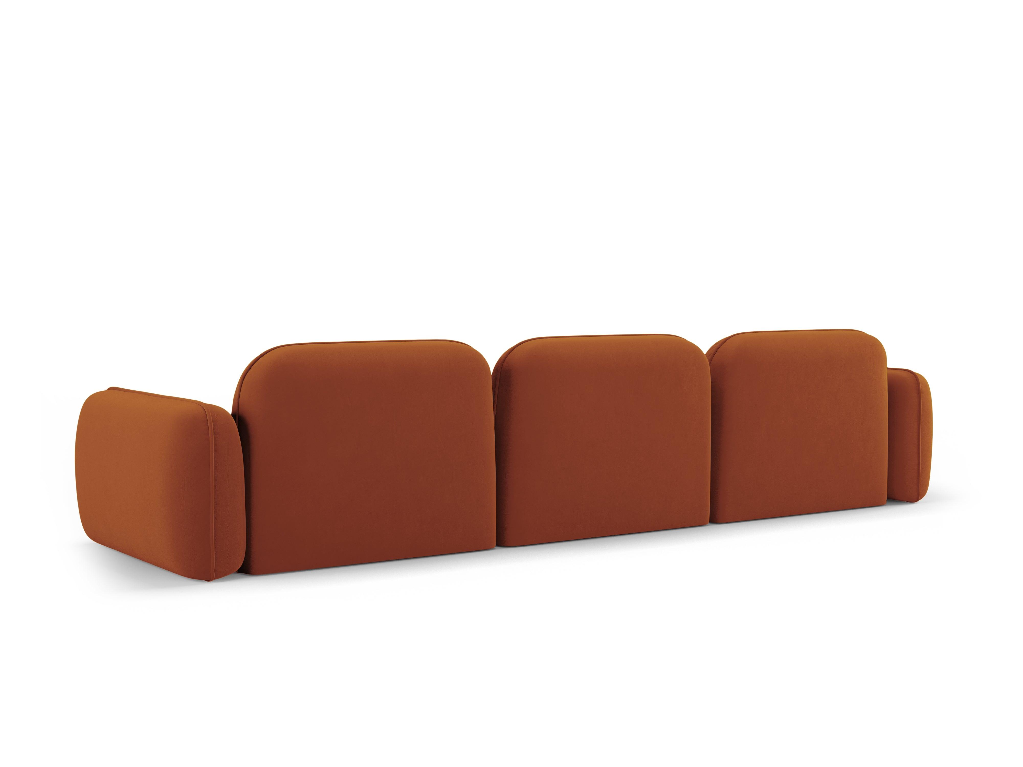 Sofa modułowa aksamitna 4-osobowa SYDNEY terracotta Cosmopolitan Design Eye on Design
