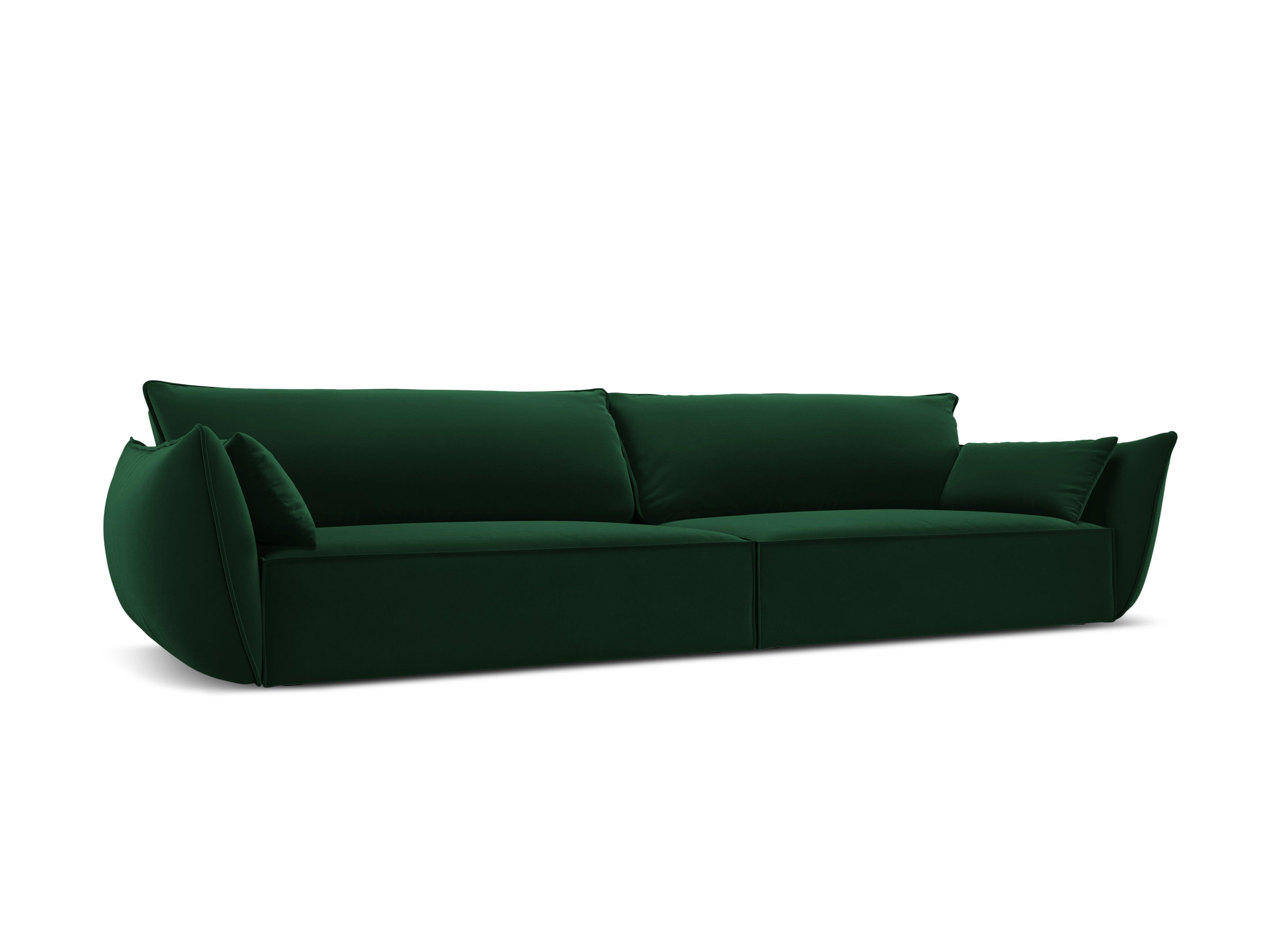 Sofa aksamitna 4-osobowa VANDA butelkowa zieleń Mazzini Sofas Eye on Design
