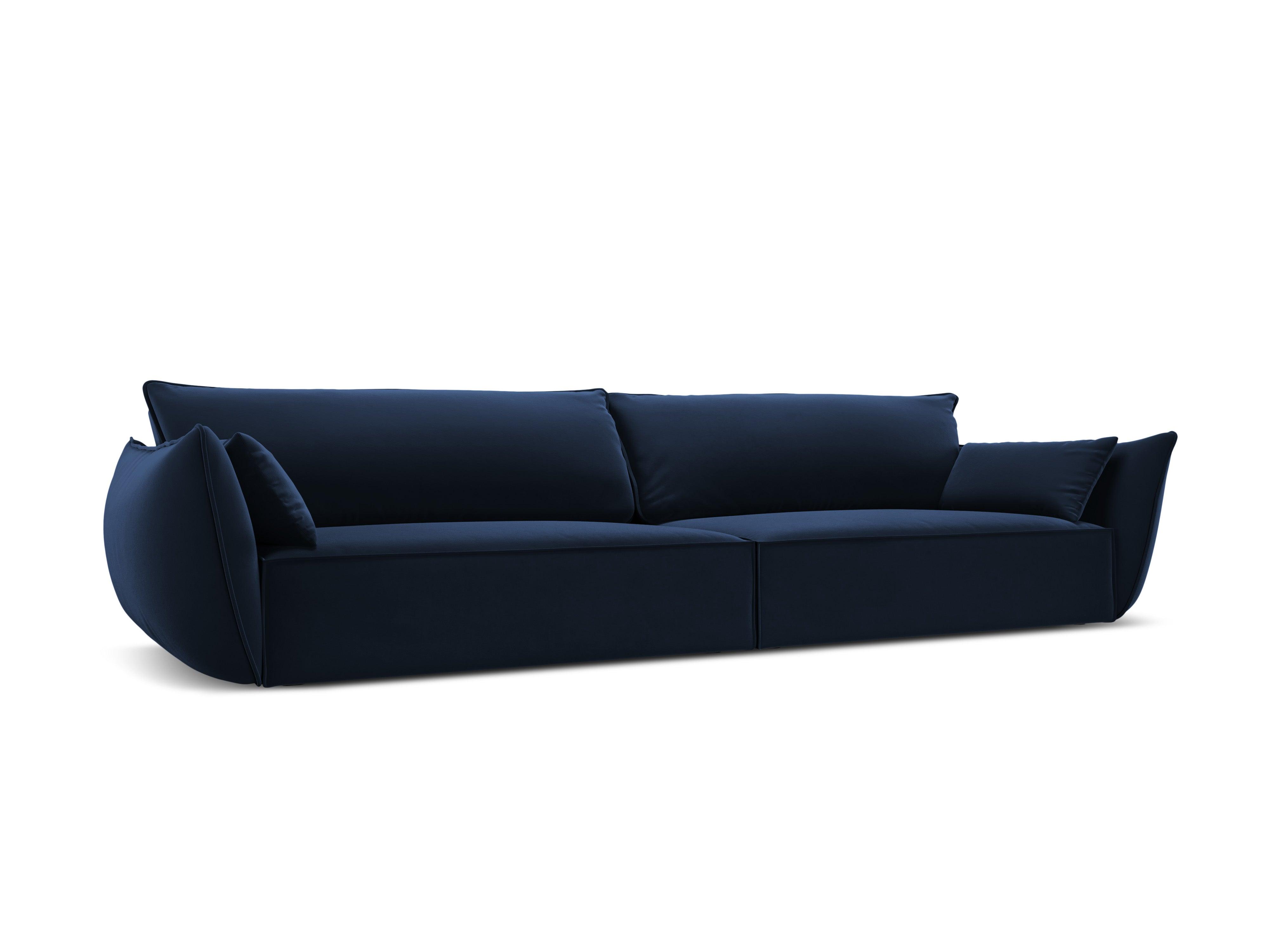 Sofa aksamitna 4-osobowa VANDA granatowy Mazzini Sofas Eye on Design