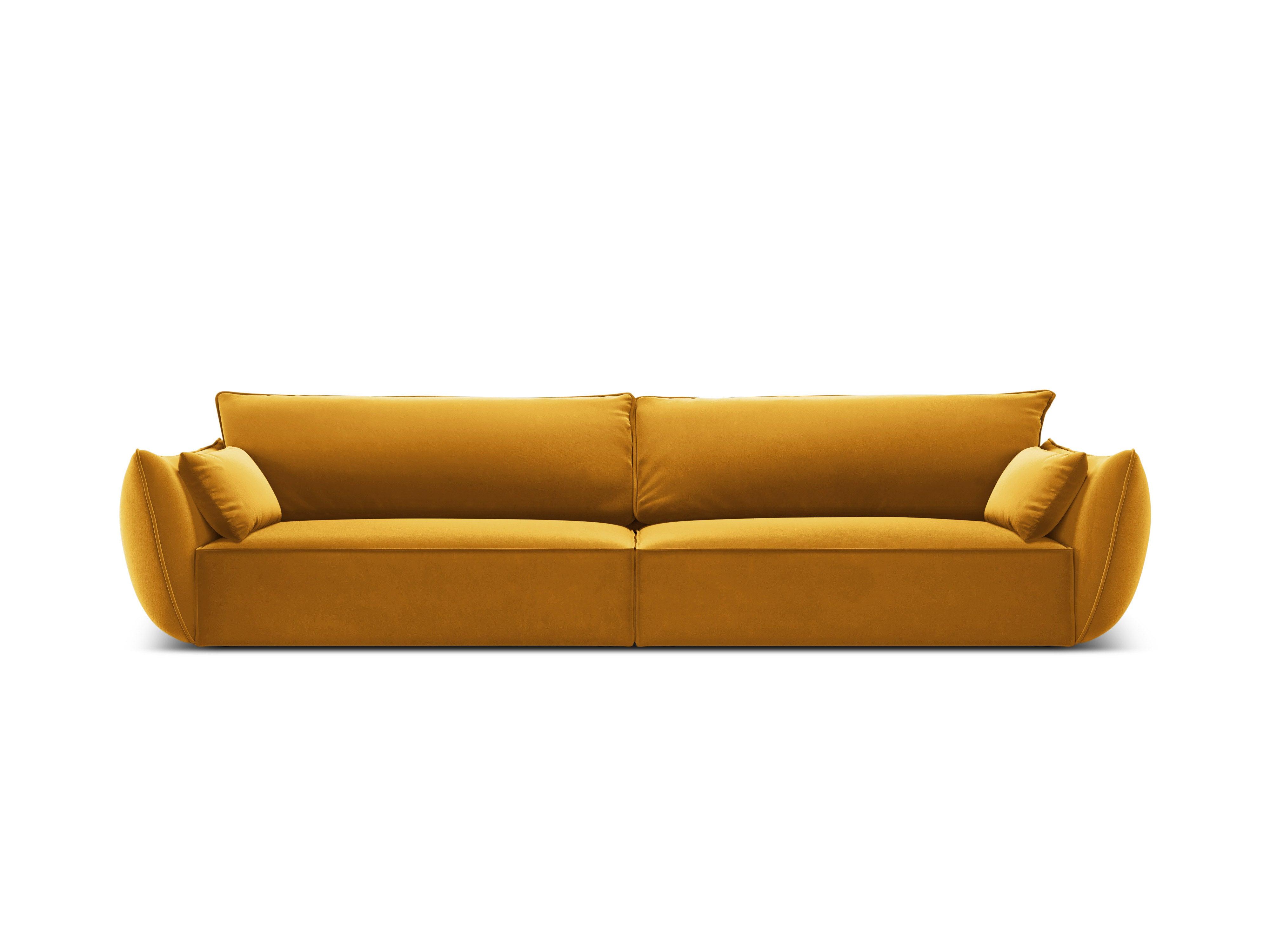 Sofa aksamitna 4-osobowa VANDA musztardowy Mazzini Sofas Eye on Design