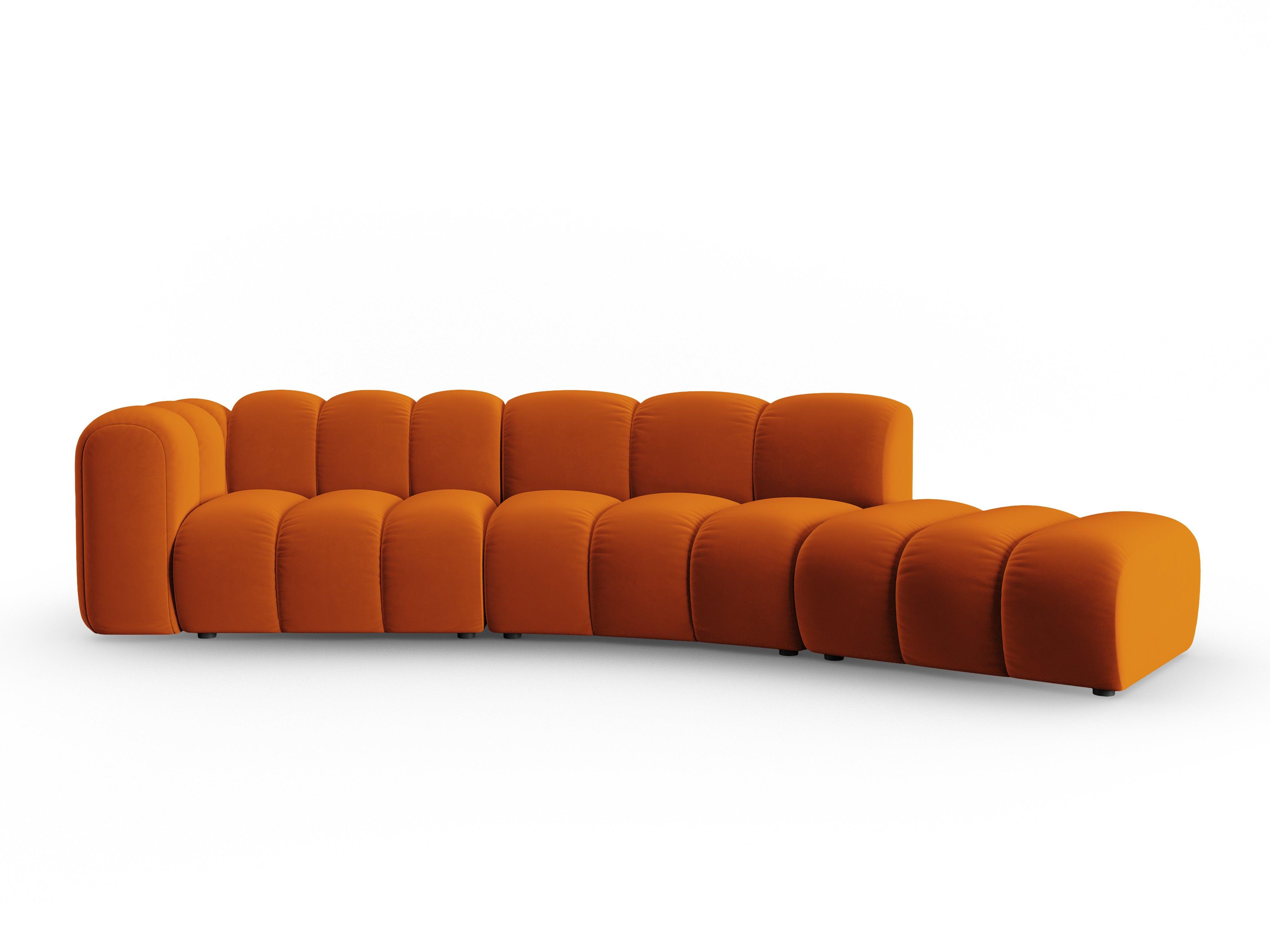Sofa aksamitna 5-osobowa prawostronna SKYLER ceglany Interieurs 86 Eye on Design