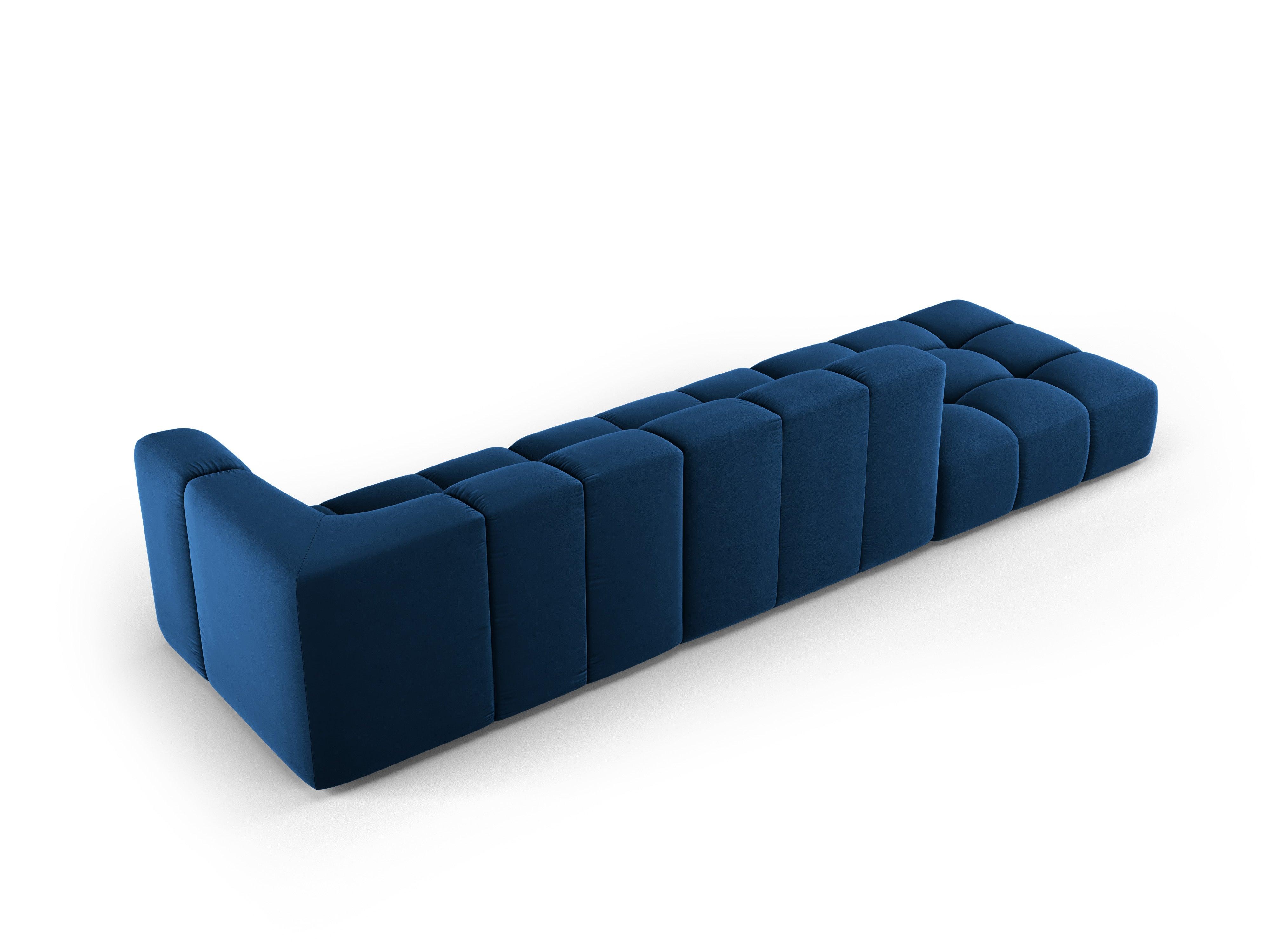 Sofa aksamitna lewostronna FRANCESCA granat królewski Milo Casa Eye on Design