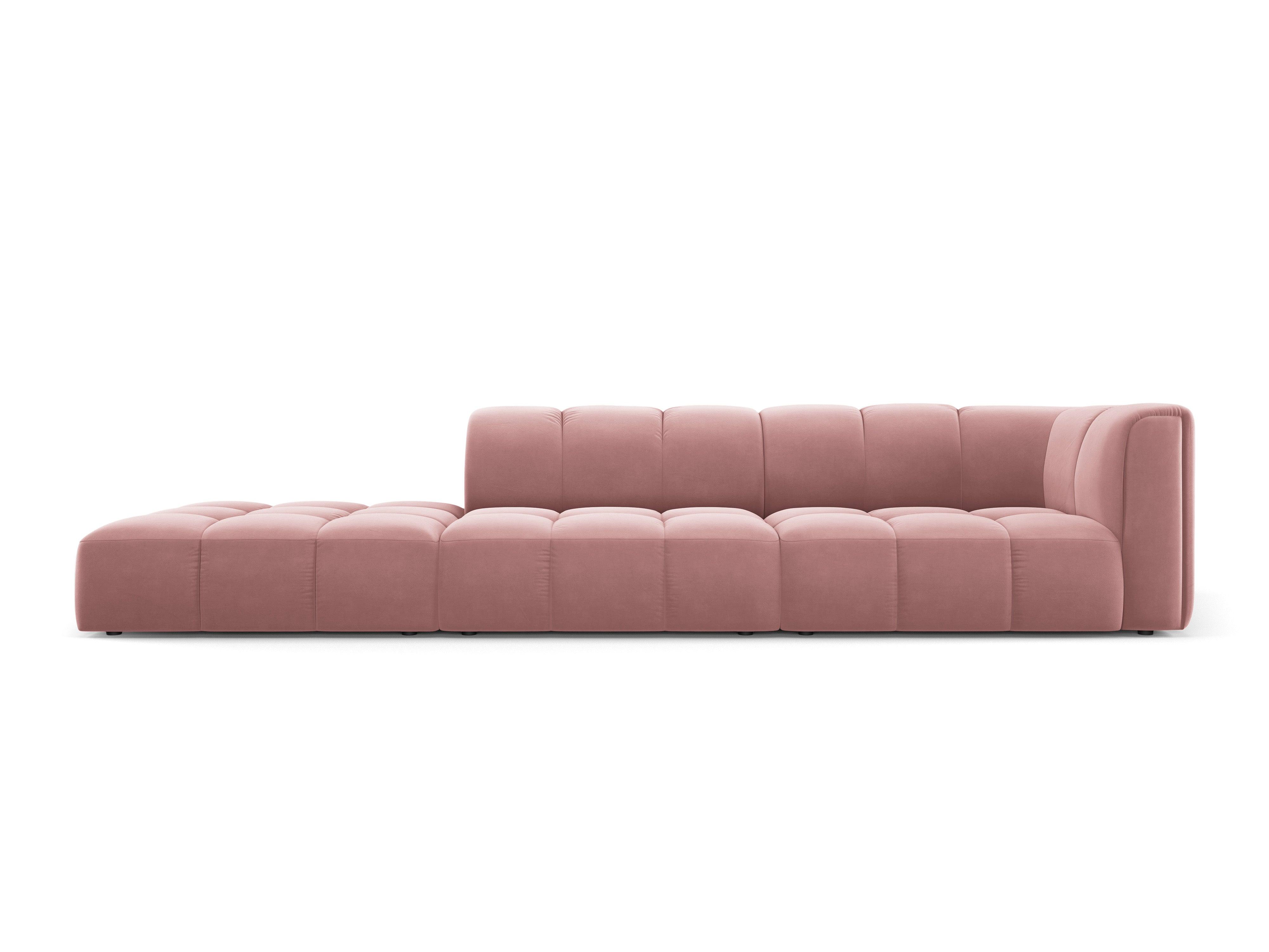Sofa aksamitna lewostronna FRANCESCA różowy Milo Casa Eye on Design