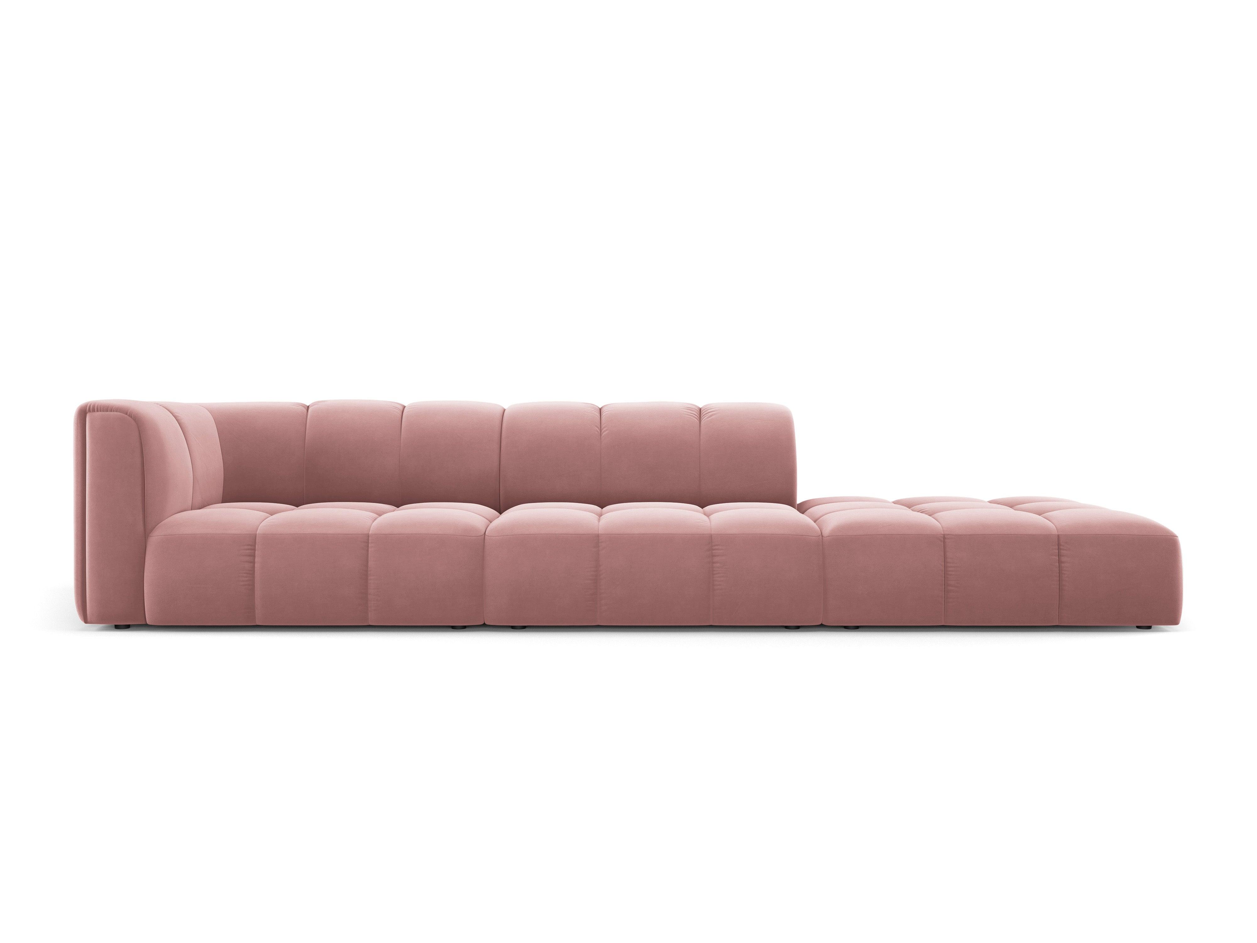 Sofa aksamitna prawostronna FRANCESCA różowy Milo Casa Eye on Design