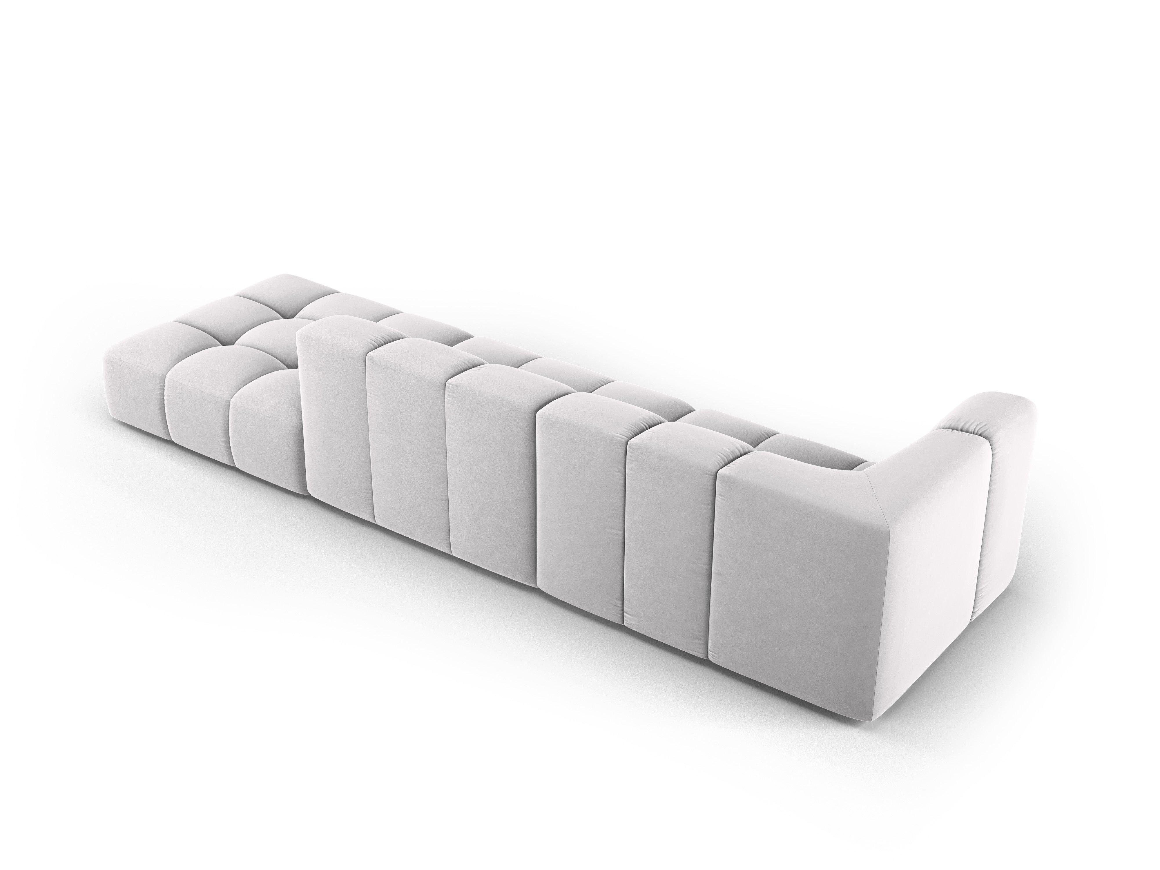 Sofa aksamitna prawostronna FRANCESCA srebrny Milo Casa Eye on Design