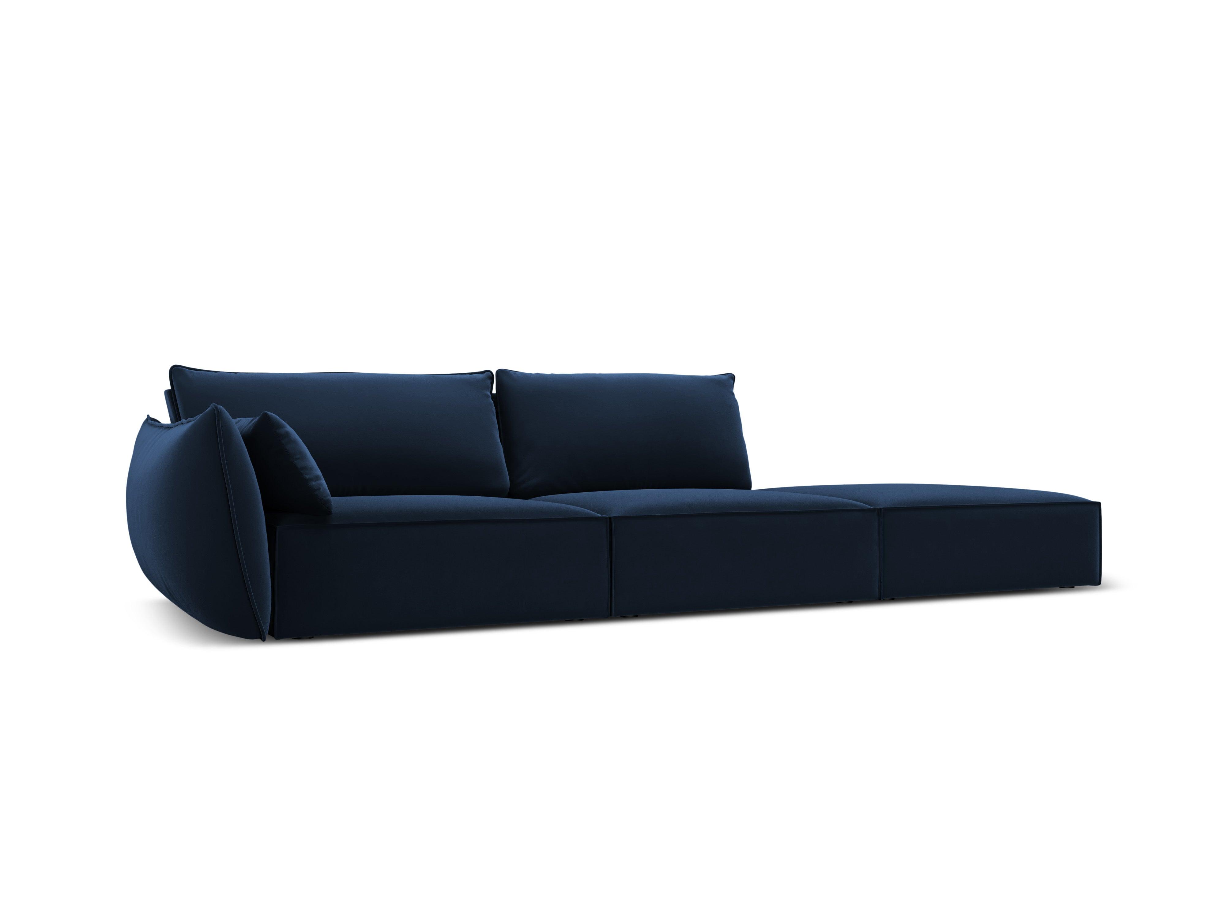 Sofa aksamitna prawostronna otwarta VANDA granatowy Mazzini Sofas Eye on Design