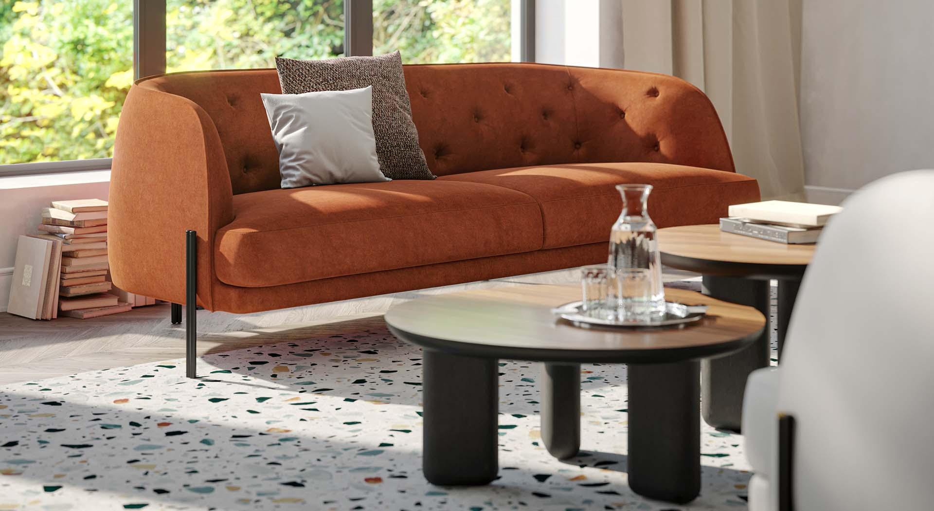 Sofa CAILLOU CAPITONE jasnobeżowy Liu Jo Living Eye on Design