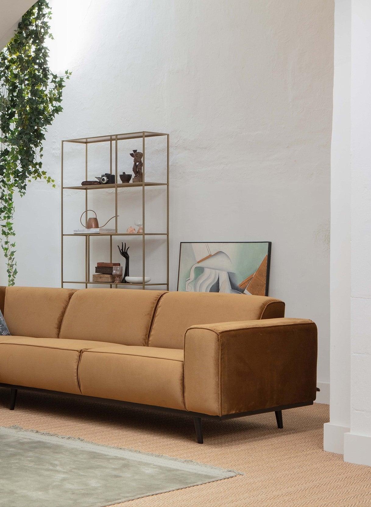 Sofa ekoskóra 3-osobowa STATEMENT koniakowy Be Pure Eye on Design