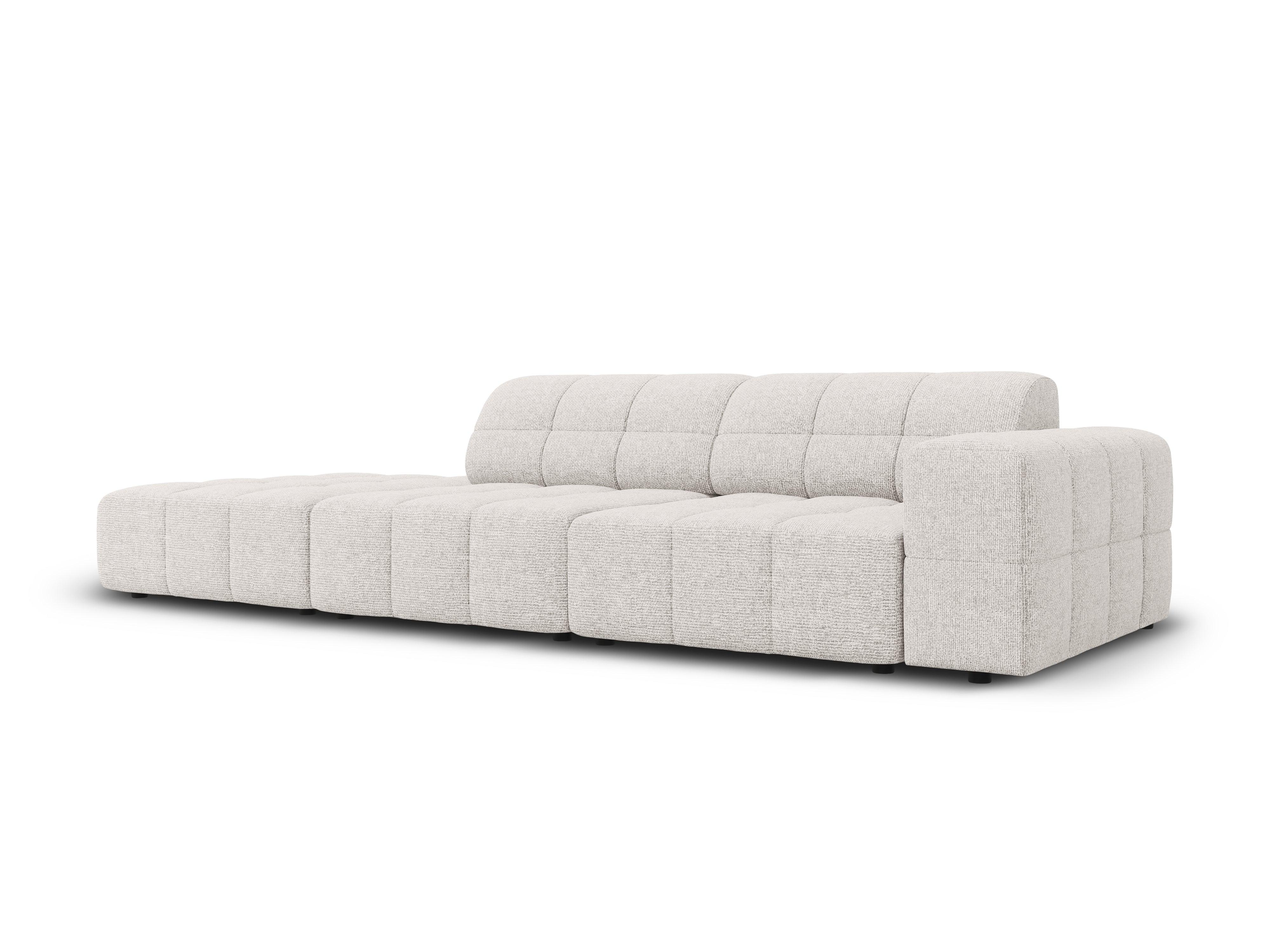 Sofa lewostronna 3-osobowa CHICAGO jasnoszary szenil Cosmopolitan Design Eye on Design