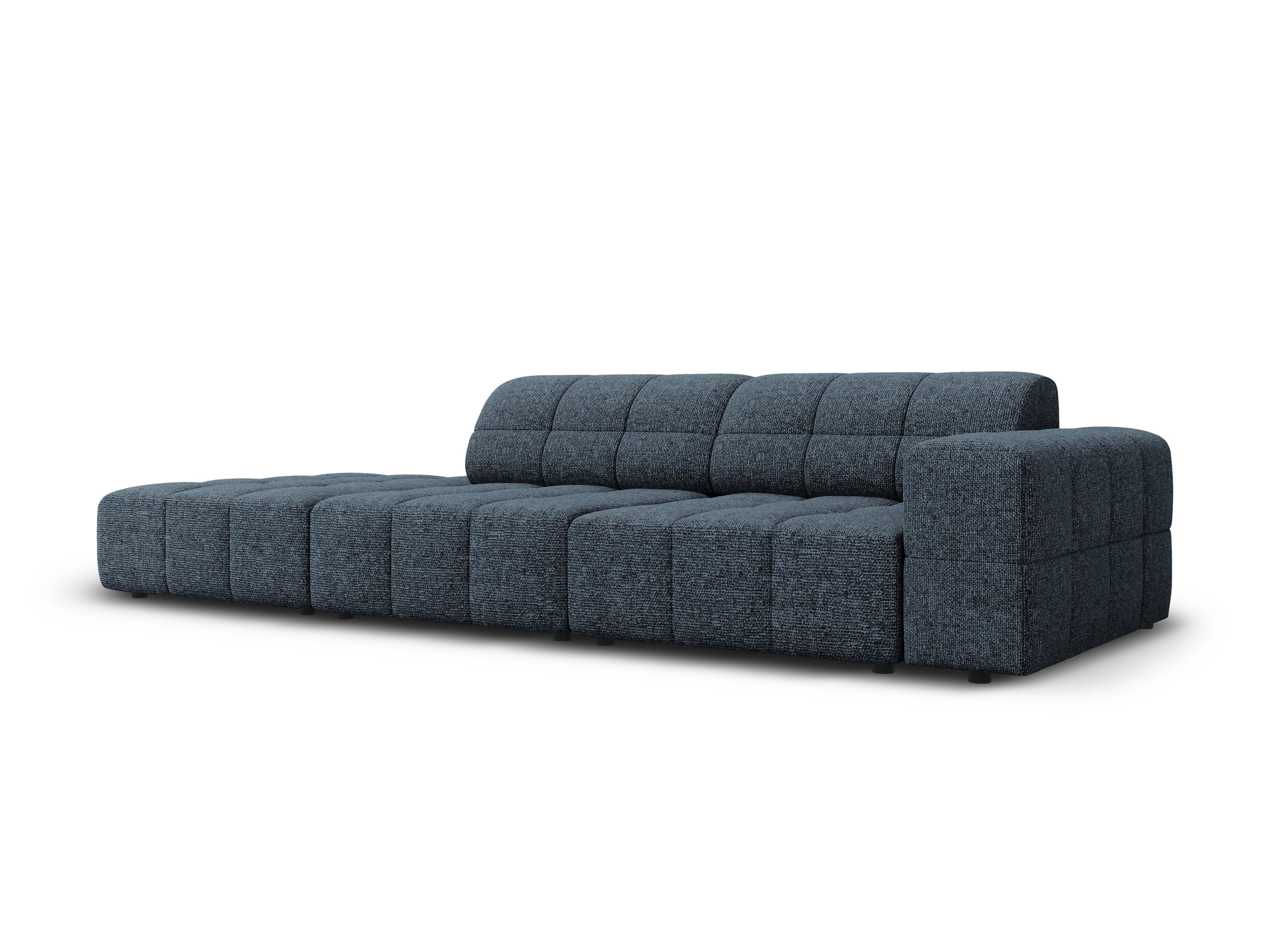 Sofa lewostronna 3-osobowa CHICAGO niebieski szenil Cosmopolitan Design Eye on Design