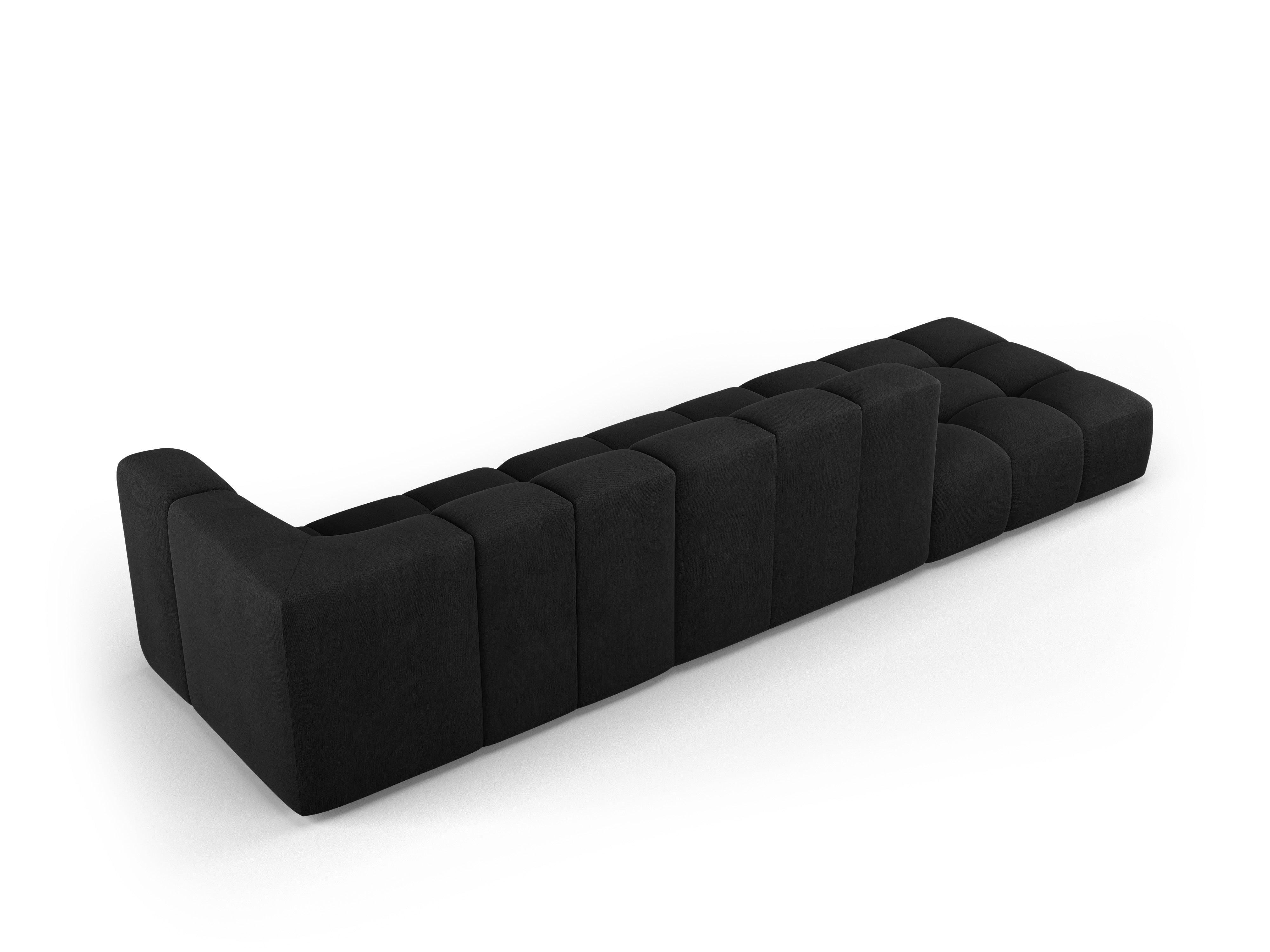 Sofa lewostronna FRANCESCA czarny szenil Milo Casa Eye on Design