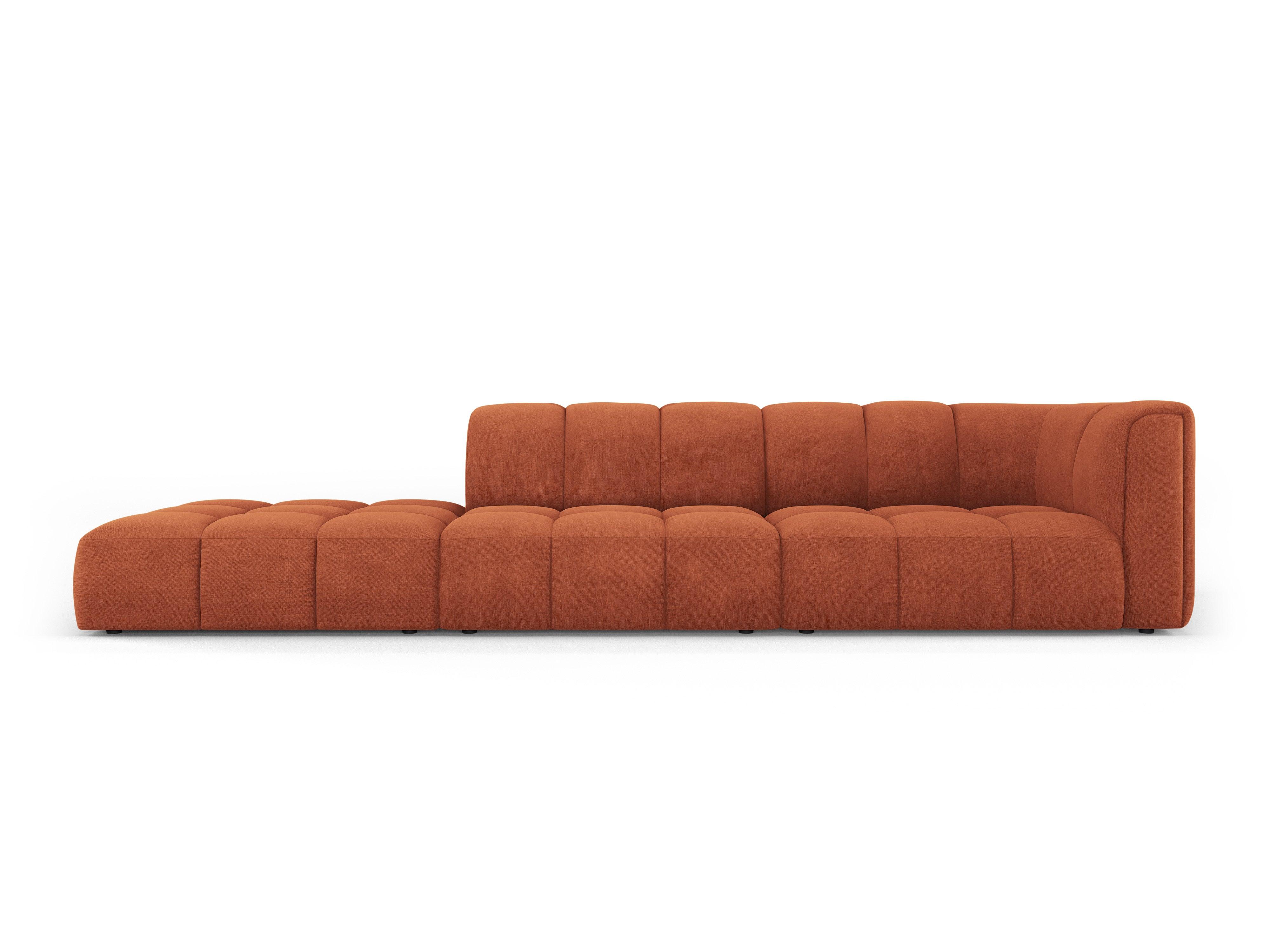 Sofa lewostronna FRANCESCA terracotta szenil Milo Casa Eye on Design