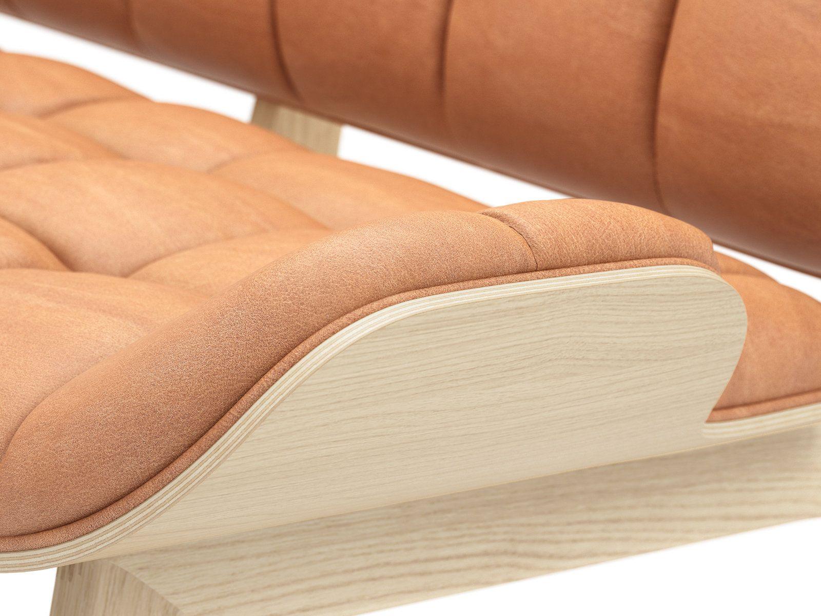 Sofa MAMMOTH dębowy z ekoskórą NORR11 Eye on Design