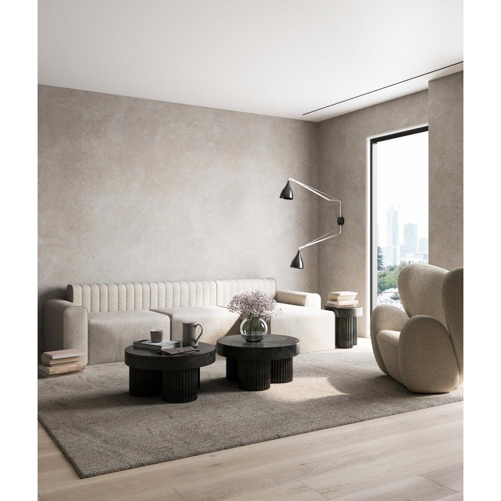 Sofa modułowa 2-osobowa RIFF boucle ciemnobrązowy NORR11 Eye on Design